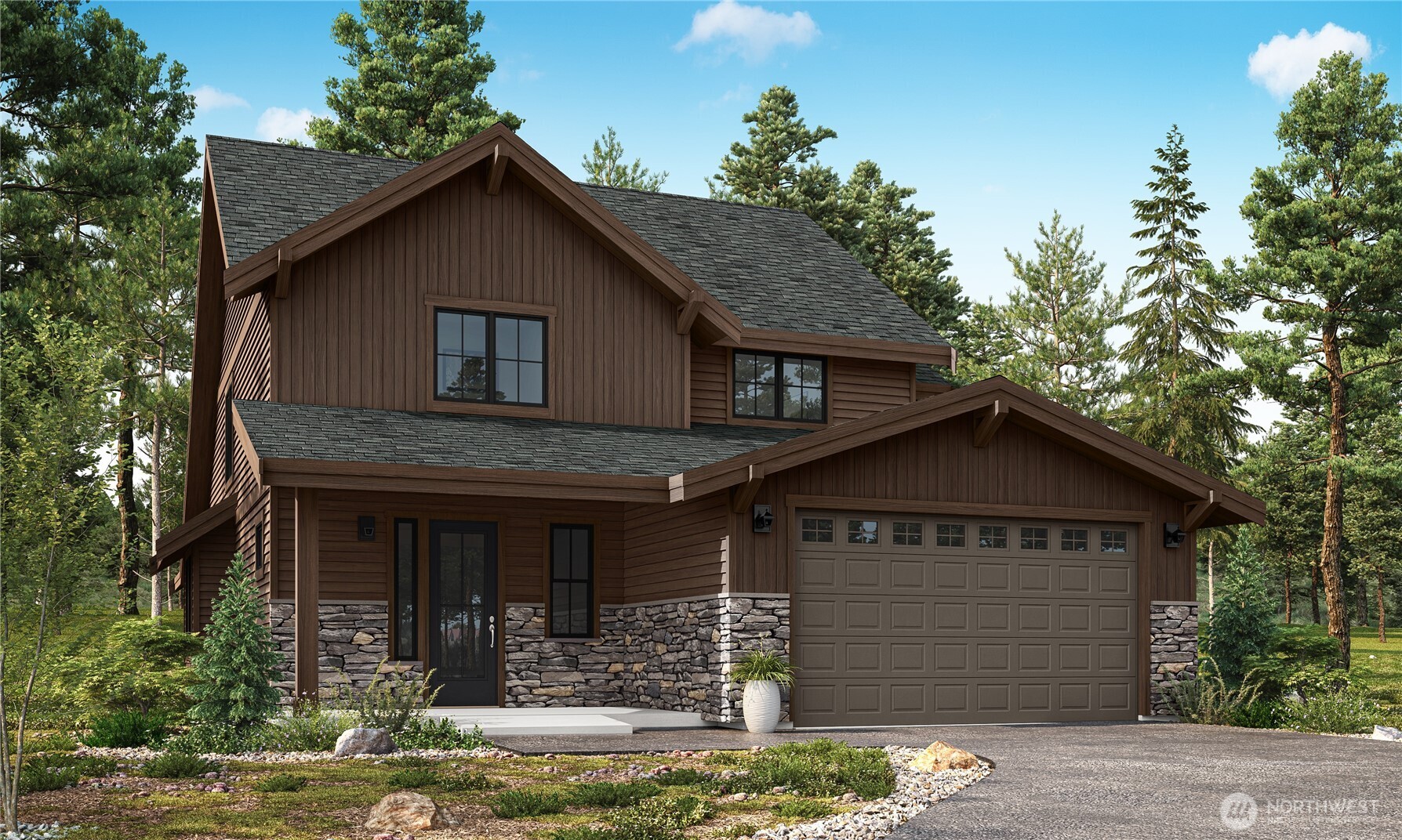 Semi-Custom Monroe Front Exterior - Rendering