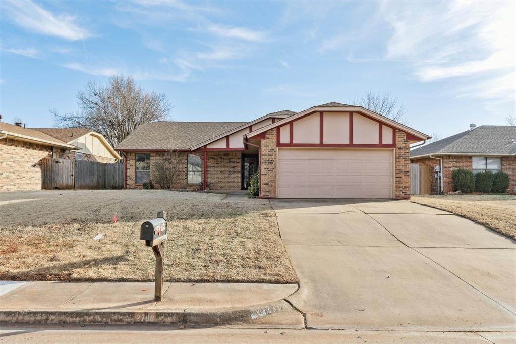Welcome home to 2708 Greenfied Dr in Edmond! This beautifully refreshed 3-bedroom, 2-bath home offers 1,710 square feet of comfortable living space with a functional and inviting layout. Recent updates include brand new carpet and fresh paint throughout, making this home truly move-in ready. Enjoy peace of mind with a newer HVAC system (2024) and a water heater approximately 6 years old.The spacious living and dining areas provide the perfect setting for everyday living and entertaining. Step outside to a decent-sized backyard with an open patio, ideal for relaxing, grilling, or hosting friends and family. Conveniently located near Edmond schools, shopping, dining, and parks—this home is a wonderful opportunity you won’t want to miss!  Seller offering a Home Warranty to buyers for first year from First American HW with a 1st Class Upgrade too!