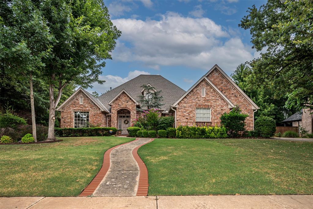 Schedule your appointment today to see this meticulously maintained home in the beautiful Oaktree Park Addition! Lots of trees and mature landscaping with a community pool, clubhouse, park, pond, and tennis courts. Great school district just minutes from Cross Timbers School. This wonderful floor plan has a formal living and dining, a great study with built-in desk, cabinets, and vaulted ceiling, kitchen open to the large family room, and the primary bedroom on one side with the other three bedrooms on the opposite side. Powder room in the hallway for guests, and a large utility room with a sink and tons of storage. Large, covered patio on the east side is perfect for relaxing or entertaining guests. Bedrooms 2 and 3 share a Jack and Jill bath, and bedroom 4 has its own private bath. You will find beautiful wood flooring and crown molding. The primary bedroom has a sitting area with a bay window and vaulted ceiling, and a large walk-in closet with built-ins. The primary bathroom has double vanities, a whirlpool tub, and the primary shower and bath floor have been updated. Roof replaced in 2023. The exterior of the house was painted in 2024. The wood flooring was installed in 2023 and 2025. The hot water tank was replaced in 2020. The front gate replaced in 2024. The study was just painted in July 2025. We believe the heat and air was replaced around 2016 or 2017 prior to their ownership. Buyer to verify. There are two HVAC units. Sprinkler System. Stockade fences on the sides and metal on the back.
