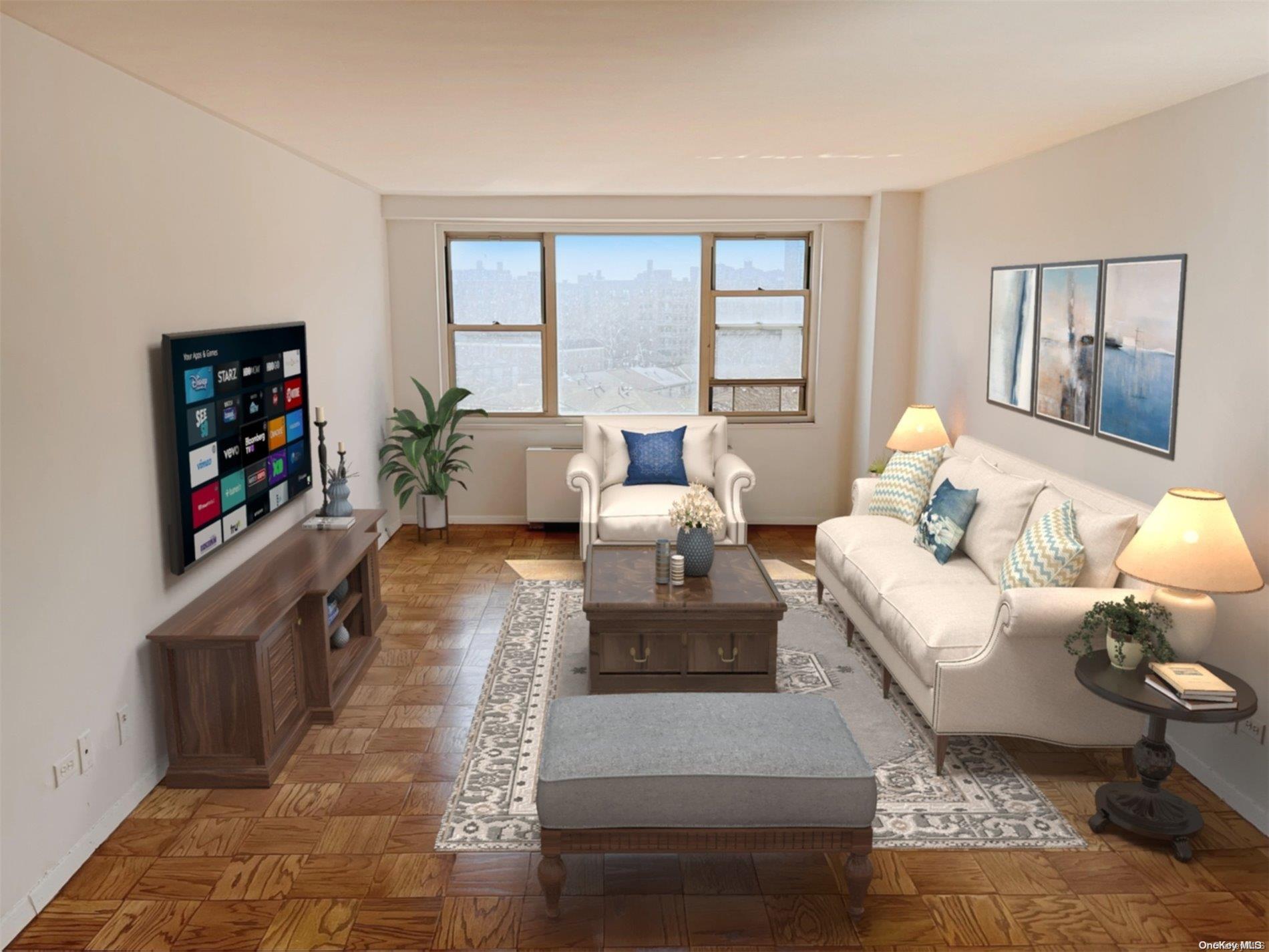A must see. 1 bedroom apartment for sale in Forest Hills NY. This unit features parquet floors, beautiful garden views and comes with a garage spot. The building features 24 hr.drmn, pool and offers gas, electric, water, heat & taxes all inclusive in the monthly maintenance., Additional information: Appearance:Good,ExterioFeatures:Tennis,Interior Features:Lr/Dr