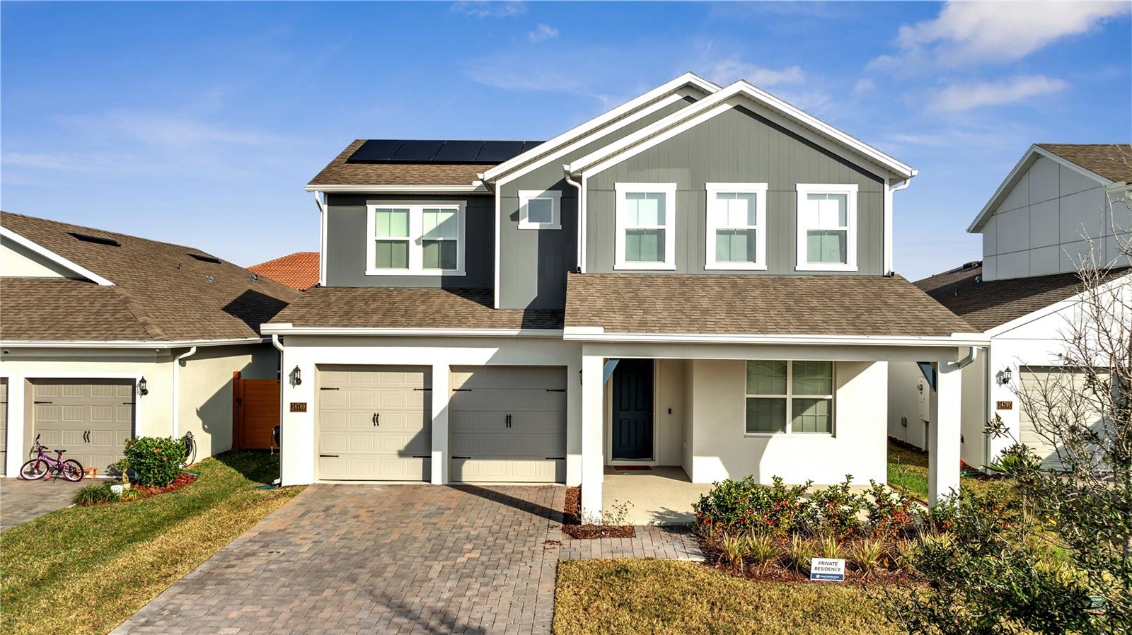**NOW $5,000 PRICE DROP — LUXURY, SUSTAINABILITY, & SAVINGS IN ONE EXCEPTIONAL HOME**

**Fully Paid-Off Solar Panels | Whole-Home Water Filtration | EV Charger | 6,748 Sq Ft Lot**

Welcome to **14789 Milfoil Avenue, Orlando, FL 32827** — where upscale design meets eco-conscious living. This **better-than-new 4-bedroom, 3-bathroom residence** offers 2,632 square feet of curated space and thoughtful upgrades, all nestled on an oversized lot in one of Orlando’s most desirable neighborhoods.

Built in 2023 and meticulously maintained, this home features **fully paid-off solar panels**, **a built-in 220V EV charger**, and a **whole-house water filtration system**—delivering long-term savings and peace of mind from day one.

Step inside and be greeted by soaring ceilings, an abundance of natural light, and high-end finishes throughout. The heart of the home is a **gourmet chef’s kitchen** with premium stainless steel appliances, custom cabinetry, and a stunning quartz island perfect for entertaining. The open-concept design flows seamlessly into the expansive living and dining areas, ideal for both quiet evenings and lively gatherings.

Upstairs, retreat to a **lavish primary suite** complete with a spa-style bathroom featuring a frameless glass shower, dual vanities, and a walk-in closet. Three additional bedrooms offer generous space for family, guests, or a home office.

Outside, your private backyard offers endless potential—create your dream pool, outdoor kitchen, or garden oasis.

**Location is everything**—you’re minutes from top-rated schools, Lake Nona Medical City, premier shopping and dining, and major highways for easy commuting.

?? **Now offered with a $5,000 price improvement**, this home is priced to move and packed with features that make it truly turnkey.

**Schedule your private tour today—opportunities like this don’t last.**