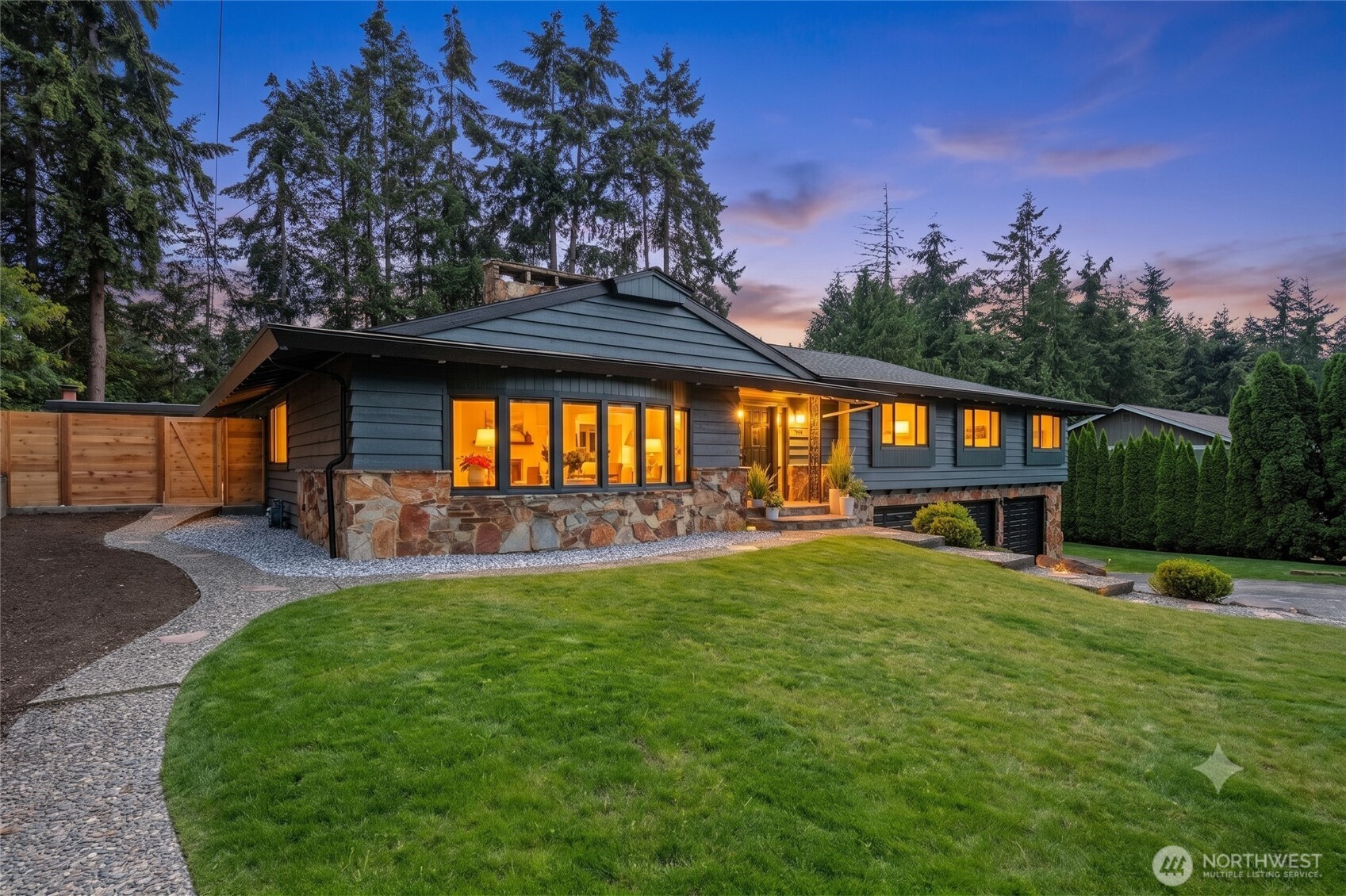 Welcome to a home that was made for gathering, celebrating, and living well. Located at the top of a quiet cul-de-sac in beautiful Edmonds, this thoughtfully restored Mid-century Modern masterpiece blends timeless architecture with luxurious, high end updates.Designed to live like a rambler, this spacious home offers five bedrooms plus a large bonus room with its own private entrance, making it an ideal sixth bedroom, guest suite, home office, or studio. At the heart of the home is a stunning chef’s kitchen that opens seamlessly to two inviting living spaces, creating the perfect flow for entertaining or everyday living.Outback you'll discover an incredible outdoor covered flex space with fireplace and potential to add outdoor kitchen or hot tub! Why pay for a health club when your personal wellness retreat is just steps away? Enjoy a massive sauna, dedicated fitness studio, and space to relax, recharge, and reconnect without ever leaving home.The oversized three car garage and abundant storage ensure there’s room for everything, from hobbies to holiday décor. All of this is just minutes from PCC, downtown Edmonds, and convenient freeway access, offering the perfect balance of privacy and accessibility.If you’ve been searching for a home that offers exceptional entertaining, elevated everyday living, and your very own private spa retreat, you’ve just found it. Minutes from Light rail or Sounder into Seattle