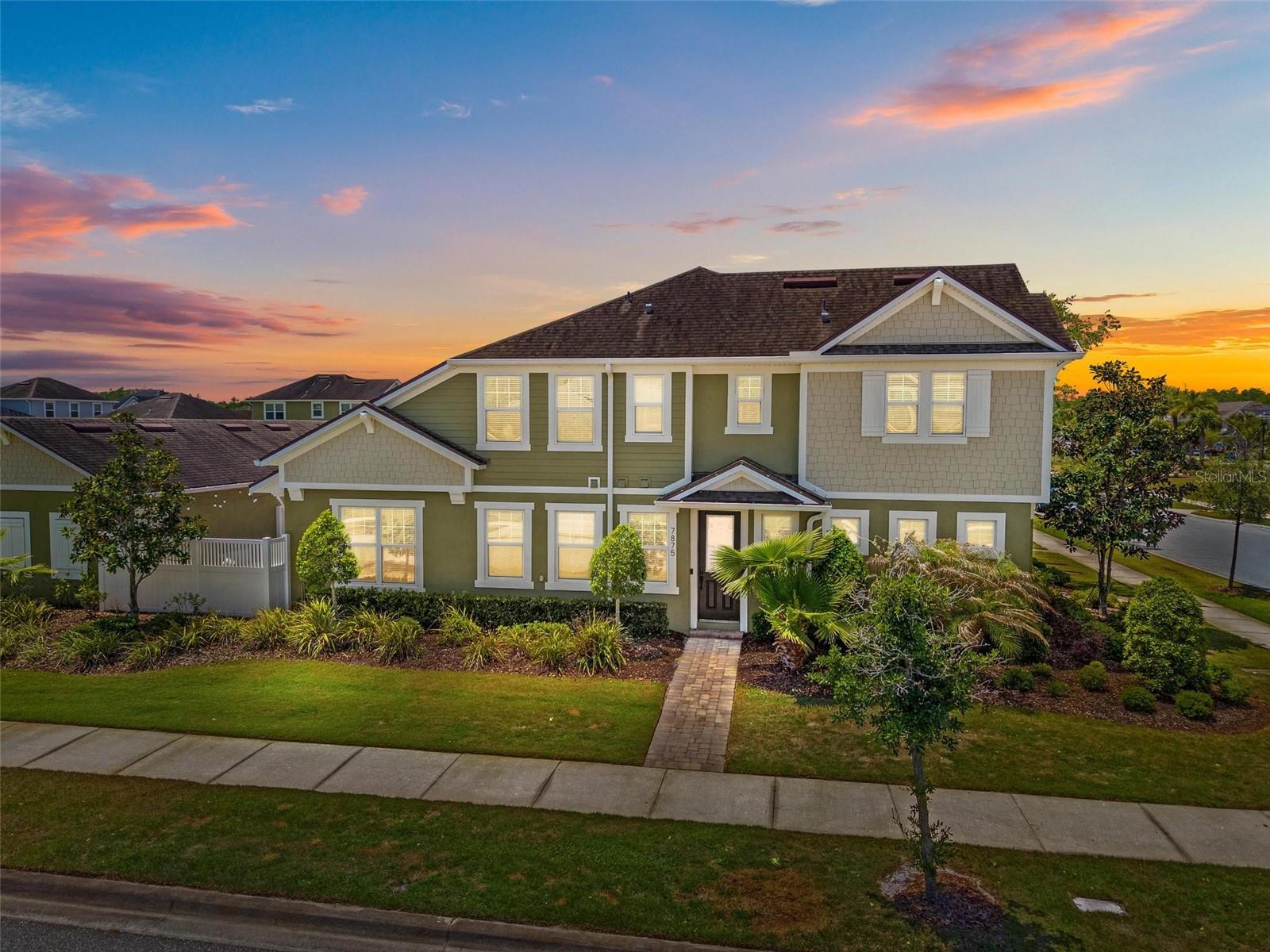 Step into this beautifully designed 3-bedroom townhome in the sought-after community of Randal Park, where comfort meets style and convenience. From the moment you enter, you’ll appreciate the open-concept first floor, highlighted by elegant tile flooring and a spacious kitchen that truly serves as the heart of the home. Featuring a center island with breakfast bar, stainless steel appliances, and ample counter space, it’s perfect for both everyday living and entertaining.What truly sets this home apart is the primary suite conveniently located on the first floor—offering privacy, ease, and a functional layout ideal for today’s lifestyle. The suite includes a well-appointed en-suite bathroom with a stylish barn door, dual vanities, and a sleek, low-threshold tiled shower for a spa-like feel.Upstairs, you’ll find a versatile loft/bonus space—perfect for a home office, media room, or play area—along with two additional bedrooms and a conveniently located laundry room, creating a practical separation of living spaces.Step outside to enjoy your own private, fenced paver courtyard, ideal for relaxing evenings or entertaining guests, which leads to a detached 2-car garage for added convenience and storage.Located in Randal Park, this vibrant community offers resort-style amenities, including scenic walking trails, a sparkling pool, playgrounds, and lush green spaces—providing a lifestyle as appealing as the home itself.This is more than just a home—it’s a lifestyle upgrade. Schedule your private showing today and experience it for yourself.