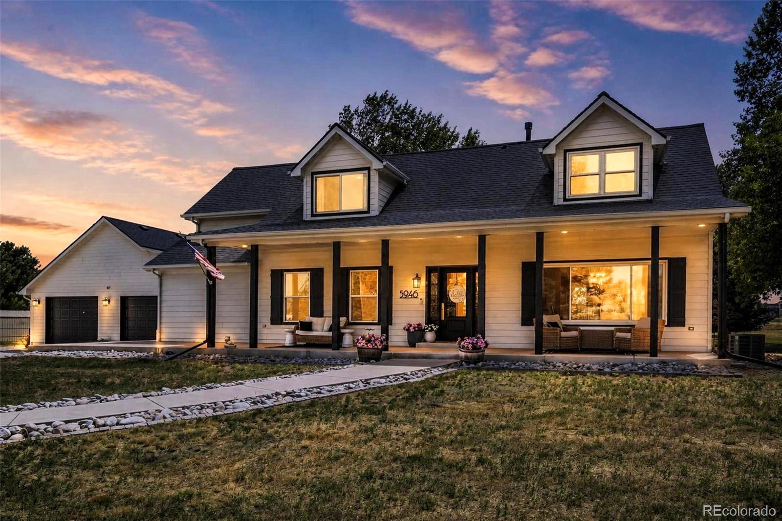 Welcome to Erie's most unique gated farmette estate, a fully remodeled luxury property offering 6 private acres of Front Range living at its finest. Located in the highly sought-after Erie, CO 80516 corridor with easy access to Boulder, Longmont, and Denver, this rare acreage property delivers the space, privacy, and lifestyle that buyers across Northern Colorado are searching for. Every inch of this home has been completely transformed from top to bottom with high-end finishes throughout. Two primary suites offer flexibility for multigenerational living, hosting, or simply the luxury of options. A separate entrance to the family room area creates the perfect guest retreat, offering the functionality of a finished basement with its own sense of privacy and independence. The chef's kitchen and expansive outdoor living spaces round out a home that is as impressive inside as it is out, with breathtaking Colorado views in every direction. The 6 gated acres include two large outbuildings and a dedicated hay barn, making this an exceptional choice for equestrian use, cattle, hobby farming, or anyone seeking true Colorado rural living with room to grow. Whether you are searching for horse property near Boulder County, luxury acreage on the Front Range, or a one-of-a-kind farmette estate, this property delivers on every level. Properties of this caliber are rare. Schedule your private showing today.