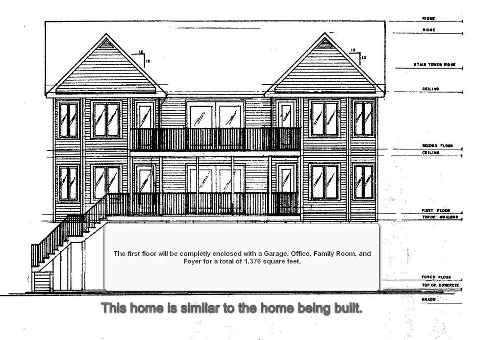 Waterfront, 3714 square foot home with an elevator, a conditioned garage, a metal roof, and a total living space of 3239 square feet. Three-zone HVAC. The property includes a shared pier and private boat slip. The first-floor rear 24' x 10' deck will be built with composite decking. The second and third-floor rear 46' x 10' decks will be covered with DuraDeck. Over 1,000 square feet of decks on three floors and a 10' x 16' concrete patio at the rear of the garage. The buyer will own one-third of the pier and a private boat slip with power and water, ready for a boat lift. Your easement to the pier will include a fire pit installed in concrete. The other room 1 is the first-floor office. The other room 2 is the second floor Sitting Room.