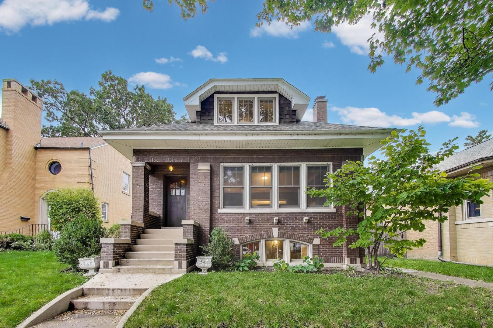 Spacious 1920s bungalow in Chicago's West Ridge neighborhood offering historic charm, modern system upgrades, and room to make it your own. A true 4-bedroom layout plus bonus room for optional 5th bedroom, office, or den. The expansive kitchen opens to large deck and side yard. Full basement with a large laundry room area, and partially refinished living space. Updates include Marvin windows (2011, +2025), tear-off roof/replacement (2012), dual-zone HVAC (2011) and high-efficiency boiler. Added basement radiator heat (2020), full waterproofing and electrical upgrades (2019), tuckpointing and chimney repairs (2024) and full attic insulation (2025).  New period-style bathroom renovation (2025) 3-car brick garage with upgraded electrical (2025). This classic home is situated on a large (45x125) lot, close to schools, parks, shopping, and transit.
