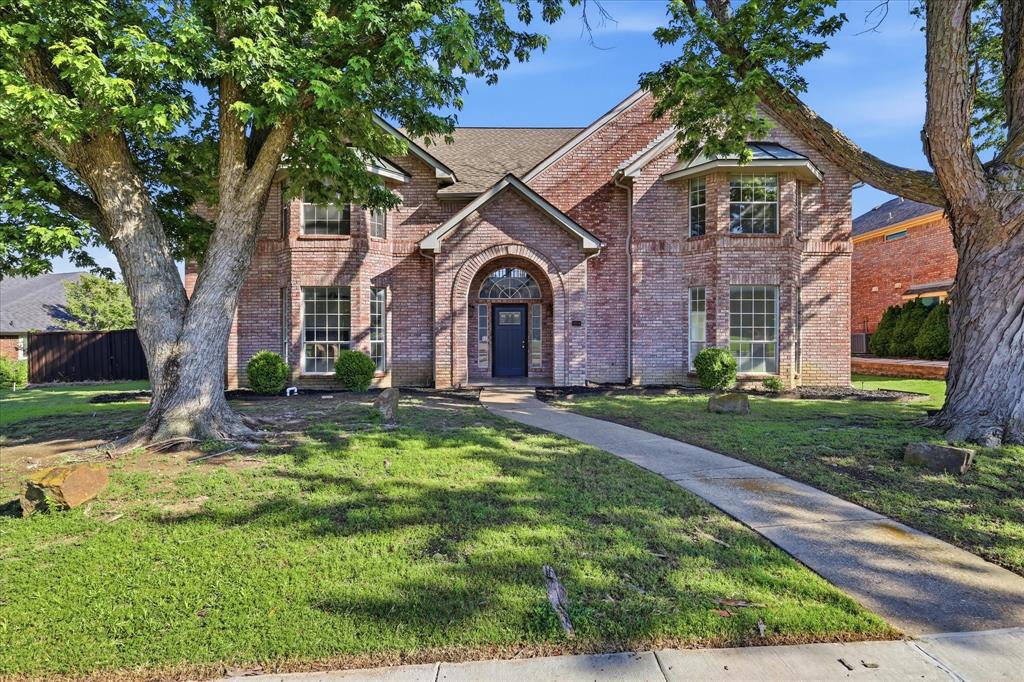 Welcome to this Plano gem offering over 3,300 square feet, 5 bedrooms, and 3.5 bathrooms with beautiful drive-up appeal and an impressive grand entryway. Light and bright luxury vinyl plank flooring flows throughout the main living areas downstairs where you will find formal living and dining rooms along with an open-concept kitchen overlooking the breakfast room. The kitchen is beautifully appointed with white cabinetry, light granite countertops, double ovens, a gas cooktop, large island, and LVP flooring. The inviting living room features a cozy fireplace, while the first-floor primary suite offers a private retreat with a beautifully upgraded ensuite complete with a stand-alone tub, oversized double shower, fireplace, and matching LVP flooring. Upstairs you will find four additional bedrooms, two full bathrooms, and a large game room providing plenty of space for family and guests. The tour does not end there. Step outside to enjoy the refreshing backyard pool just in time for summer temperatures. Conveniently located near Custer and Independence, this home is one you do not want to miss.