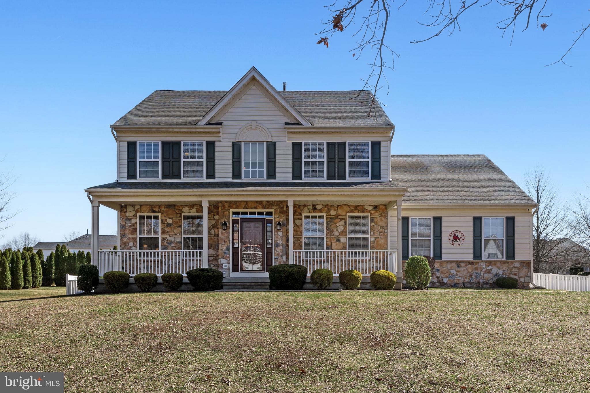 Exciting Things Are On The Way!Welcome to 9 Cottonwood Drive, where space, style, and comfort come together effortlessly in Lumberton’s prestigious Coventry Glen.This exceptional 5-bedroom, 3.5-bath Wellington Model, situated on a premier corner lot, offers a thoughtful layout designed for today’s lifestyle. A first-floor bedroom with a private ensuite bath provides the perfect setup for multigenerational living, long-term guests, or a private retreat for visitors, offering both comfort and convenience right from the start.Step inside and you’ll immediately notice the gleaming hardwood floors that flow beautifully throughout the home, creating a warm and elegant backdrop for everyday living. The beautifully renovated chef’s kitchen serves as the heart of the home—spacious, stylish, and ideal for hosting holidays, entertaining friends, or enjoying everyday family meals. Just off the family room is a convenient first-floor office or flex space, perfect for working from home, a homework station, or a quiet reading nook.Upstairs, the primary suite offers a true retreat, featuring a beautifully renovated spa-inspired ensuite bath and generous walk-in closet space. Additional bedrooms provide comfortable accommodations for family and guests, while the renovated first-floor powder room adds a stylish touch for everyday living and entertaining.The full finished basement expands your living space even further, complete with a media room, wet bar, game room, and play area—a fantastic setup for entertaining or relaxing at home.Outside, your private outdoor oasis awaits. The heated in-ground pool with newer liner (2021) anchors the backyard retreat, while a screened-in gazebo overlooking the pool creates the perfect place to relax and entertain. Complete with a lounge area and dressing room, it’s the ultimate space for enjoying long summer days and unforgettable evenings with family and friends.With abundant storage throughout, major updates including new dual-zone HVAC and a newer tankless hot water heater, and a location in one of Lumberton’s most desirable neighborhoods, this home truly has it all.Space, style, and resort-style outdoor living — 9 Cottonwood Drive is ready to impress.
