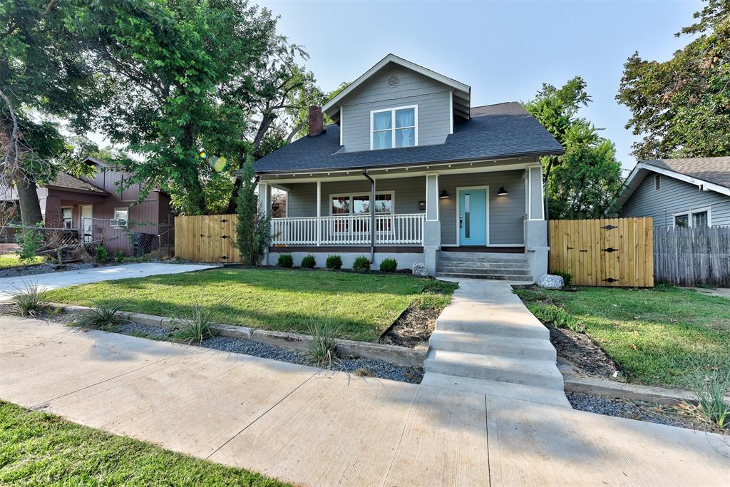 Historic Remodel--arched doorways, covered front porch, refinished hardwood floors, beamed ceilings, crown molding and even better a quick walk to The Plaza: one of OKC's most popular dining and entertainment districts. This beautiful 4 bedroom/2 1/2 bath remodeled home will exceed your expetations.  Designer touches thru-out with knock-out light fixtures, tile, appliance package, bathroom fixtures.  One bedroom and bath is down and the remaining beds are up.  Formal dining. Laundry on first floor with a 1/2 bath.  The back yard has a wooden privacy fence and a fire pit.  Basement.  The carport protects your vehicles from hail and ice.