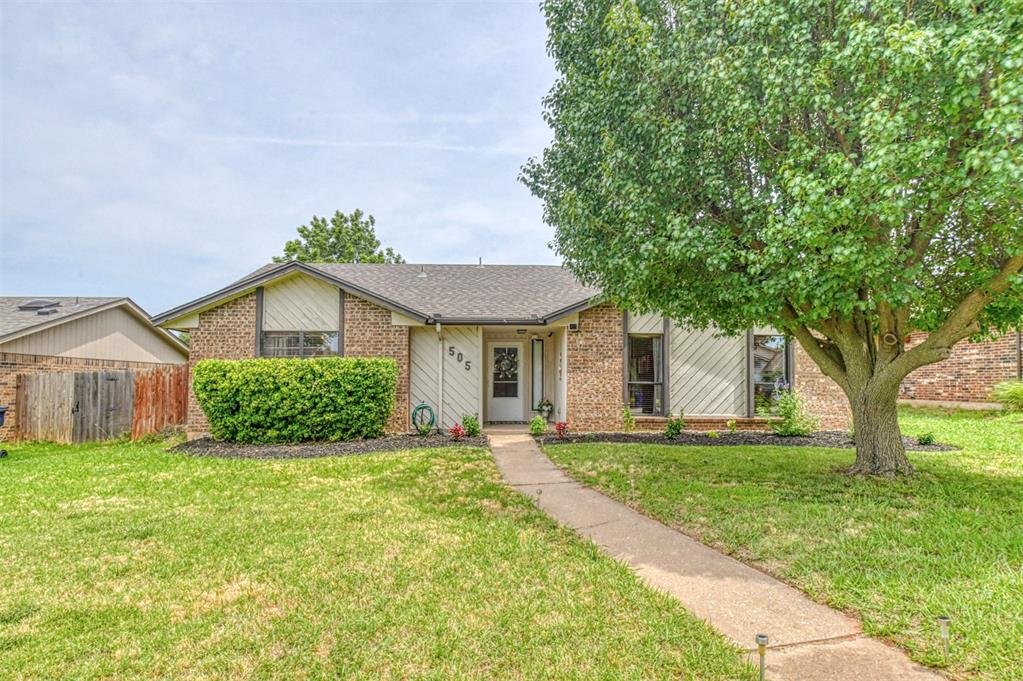 Welcome home to this charming 3-bedroom, 2-bath home in the highly sought-after Edmond School District! Thoughtfully updated with a new roof and decking (2025), HVAC (2022), garage door and opener (2022), bedroom flooring (2022), and a newer dishwasher, this home is truly move-in ready. The kitchen features granite countertops, a farmhouse sink, a charming window above the sink, an electric range, and all appliances stay—including the refrigerator, washer, and dryer. The inviting living room showcases a beautiful brick accent wall with a cozy wood-burning stove, while the carpet-free interior offers easy maintenance throughout. The primary suite is complete with a beautifully tiled walk-in shower, making this home as comfortable as it is functional. Outside, you'll love the fantastic curb appeal with the garage tucked behind the home, fresh garden beds, a covered back patio, and a backyard bursting with cheerful sunflowers and blooming morning glories—creating the perfect space to relax and enjoy the outdoors. This home is situated conveniently close to shopping, many restaurants and activities for the whole family ~ Schedule your private showing today!