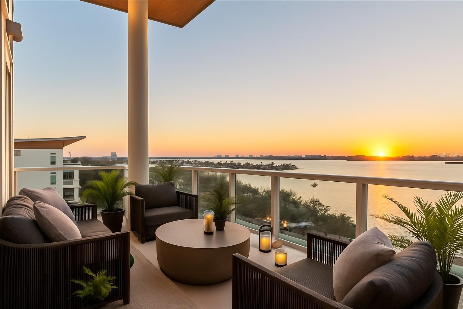 One or more photo(s) has been virtually staged. Recent independent appraisal (Aug 2025) supports $4.8M value. Sky Penthouse 703 at Serena by the Sea delivers rare 16’+ ceilings, floor-to-ceiling glass, and unobstructed Gulf-to-Intracoastal panoramas. Retractable sliders open to colossal west facing terrace with no adjacent balconies for true privacy. 3 ensuite bedrooms + office + theater room. Italian kitchen with waterfall stone and full Gaggenau suite appliances. Whole-home automation wiring, integrated audio, and electric blackout shades. Spa-style primary bath with soaking tub; large laundry; climate-controlled storage; three parking spaces next to the private elevator lobby. 23,000± SQFT resident-only amenities: zero-edge heated saltwater pool with cabanas, outdoor kitchen & sunset fire pit; modern fitness center; European-style spa with sauna, cold-plunge bucket, massage suites, jacuzzi & relaxation lounge. Exclusive access to concierge wellness services via a preferred provider. Marina in progress with priority slip rights for PH703. Furniture and electronics do not convey.