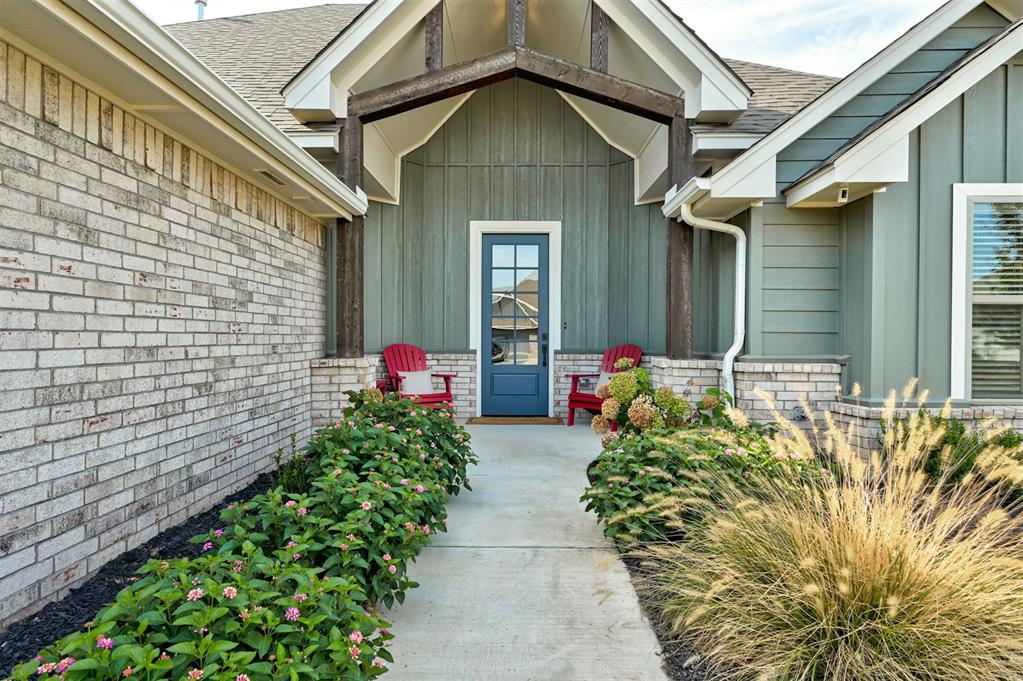 Close enough to OU for an easy commute, but far enough away to enjoy a quieter neighborhood setting, this 2022-built home in Monterey delivers the space, flexibility and location that are hard to find in one package. With 2,256 square feet, the floor plan offers 4 bedrooms, or 3 plus a dedicated study, 2.5 baths and a 3-car garage. Inside, wood flooring and an open layout connect the main living spaces, with a fireplace and large windows bringing warmth and natural light to the living room. The kitchen is built to gather around, featuring a large center island, ceiling-height cabinetry, pot filler, stainless appliances, modern hardware and a spacious pantry. The private primary suite includes a tray ceiling, soaking tub, double vanity, walk-in shower and an oversized closet with built-in storage. Secondary bedrooms offer generous space, while the large laundry room adds plenty of shelving and folding space. Outside, enjoy the covered patio and neighborhood amenities including a park, playground, basketball and soccer areas, ponds, and walking and biking trails. Located approximately 3.5 miles from OU with convenient access to Highway 9, Norman Regional Nine, shopping, dining and I-35. If you want a newer home with a 3-car garage and easy access to everything Norman has to offer without living in the middle of the campus bustle, 1404 Monterey deserves a look.