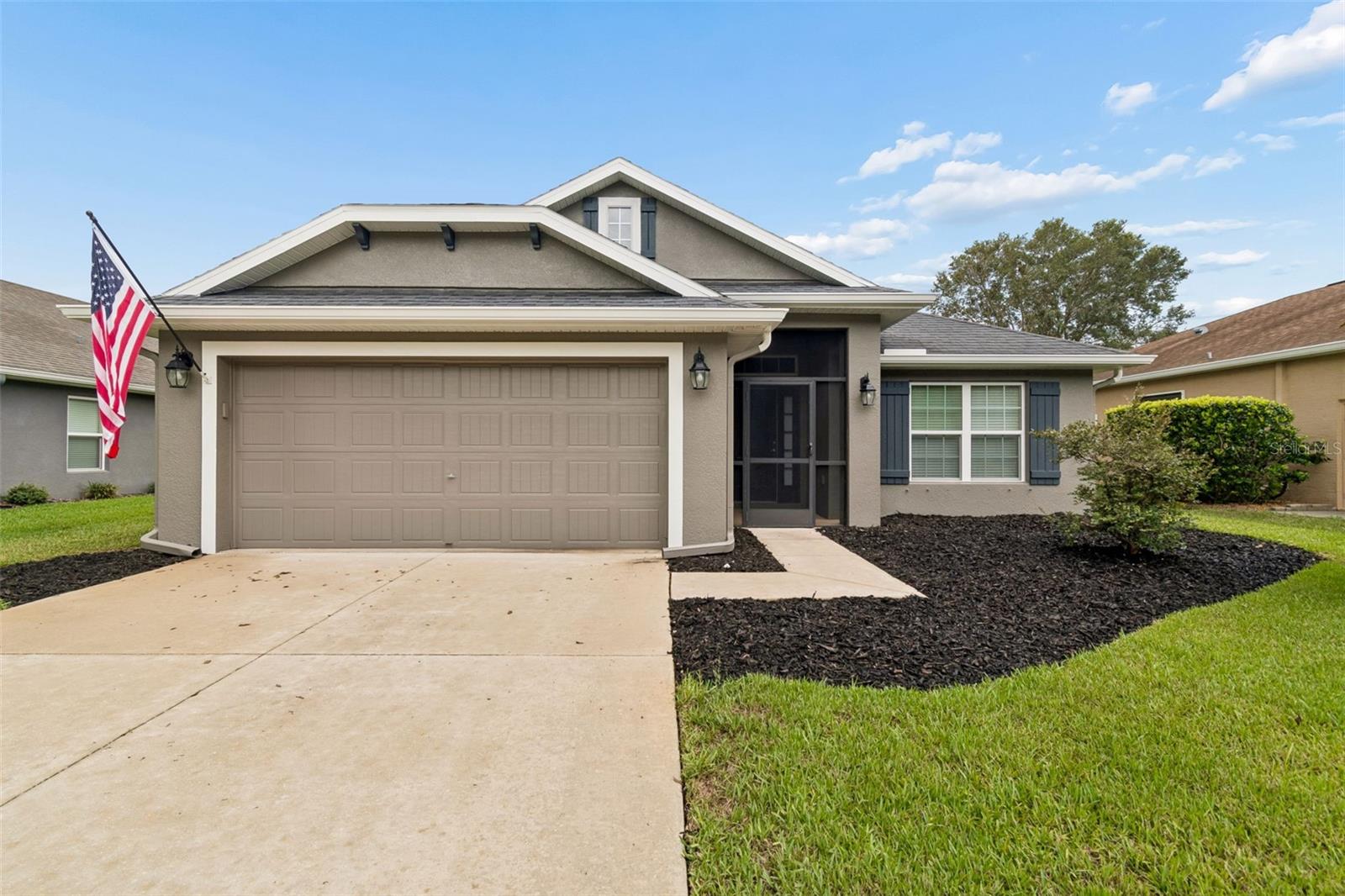 Virtually Staged. Welcome home to this beautifully maintained residence in the highly sought-after gated golf community of Reserve at Meadow Oaks! With no CDD fees and low HOA dues of just $198 per month, you'll enjoy incredible value with cable, internet, trash service, and access to resort-style amenities including a clubhouse, community pool, tennis courts, pickleball courts, shuffleboard, and basketball courts. Step inside to a spacious open floor plan where the kitchen overlooks the living and dining areas, creating the perfect space for everyday living and entertaining. The well-appointed kitchen features an abundance of cabinetry, stainless steel appliances, a breakfast bar, a cozy breakfast nook, and a large pantry for ample storage. Designed with privacy in mind, the desirable three-way split floor plan separates each bedroom from the others. The spacious primary suite offers a walk-in closet and a private en-suite bathroom complete with dual vanities, a relaxing garden tub, separate shower, and generous storage. Additional highlights include an inside laundry room and an attached two-car garage. Step outside to the covered back patio where you can unwind while enjoying peaceful views overlooking the 16th tee of the golf course. Ideally located near shopping, restaurants, hospitals, beautiful Gulf beaches, and the Suncoast Parkway, this home offers an easy commute to Tampa, Clearwater, and surrounding areas. Don't miss this opportunity to enjoy comfortable living in one of the area's most desirable golf communities!