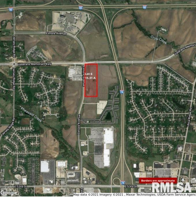 15.31 +/- Acres $12.00 psf FOR SALE on Elmore Avenue. All Utilities at street. East side of Elmore extended and located at the SE corner of Elmore Ave and Veterans Memorial Parkway directly across the street from Mills Chevrolet. Excellent opportunity to join Davenport's new Retail Growth Corridor.