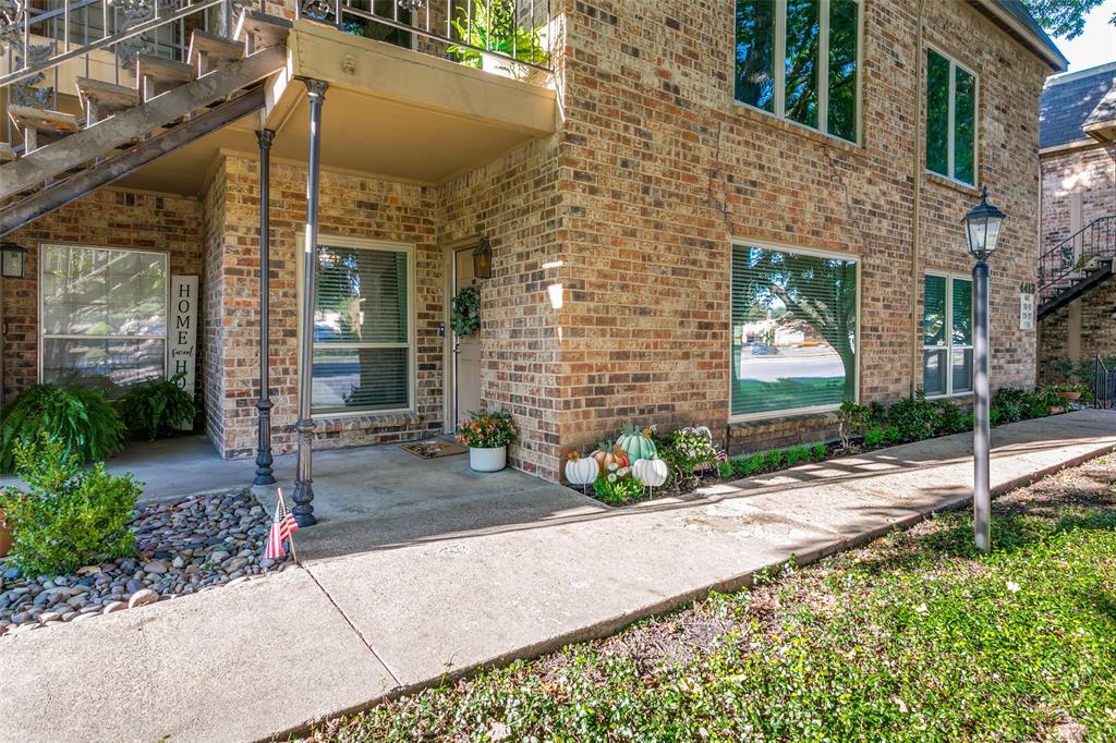 Welcome to 4413 Bellaire Dr S, a charming ground floor condo located in the Tanglewood area of Fort Worth. Spanning 1,149 square feet, this property features an updated, move in ready condo with an inviting open living and dining area, 2 bedrooms, 1.5 baths and an abundance of closet space. The interior benefits from a bright southern exposure, filling the home with natural light. The residence is outfitted with high energy windows that were installed in 2025 and come with a 20 year transferable warranty.The kitchen comes fully appointed with stainless steel appliances including a freestanding range, refrigerator, and a dishwasher to fulfill your culinary needs. There is a stackable washer and dryer in the nearby laundry closet. A private patio has a roll down shade to extend your time relaxing outside. The community pool is just a short walk away as well as Overton Park for longer walks or strolls in the morning. For those of you who no longer want a car the grocery store is a short walk away as well as many restaurants and retail stores.This home is ready for your private viewing. HOA covers all utilities and yard maintenance.