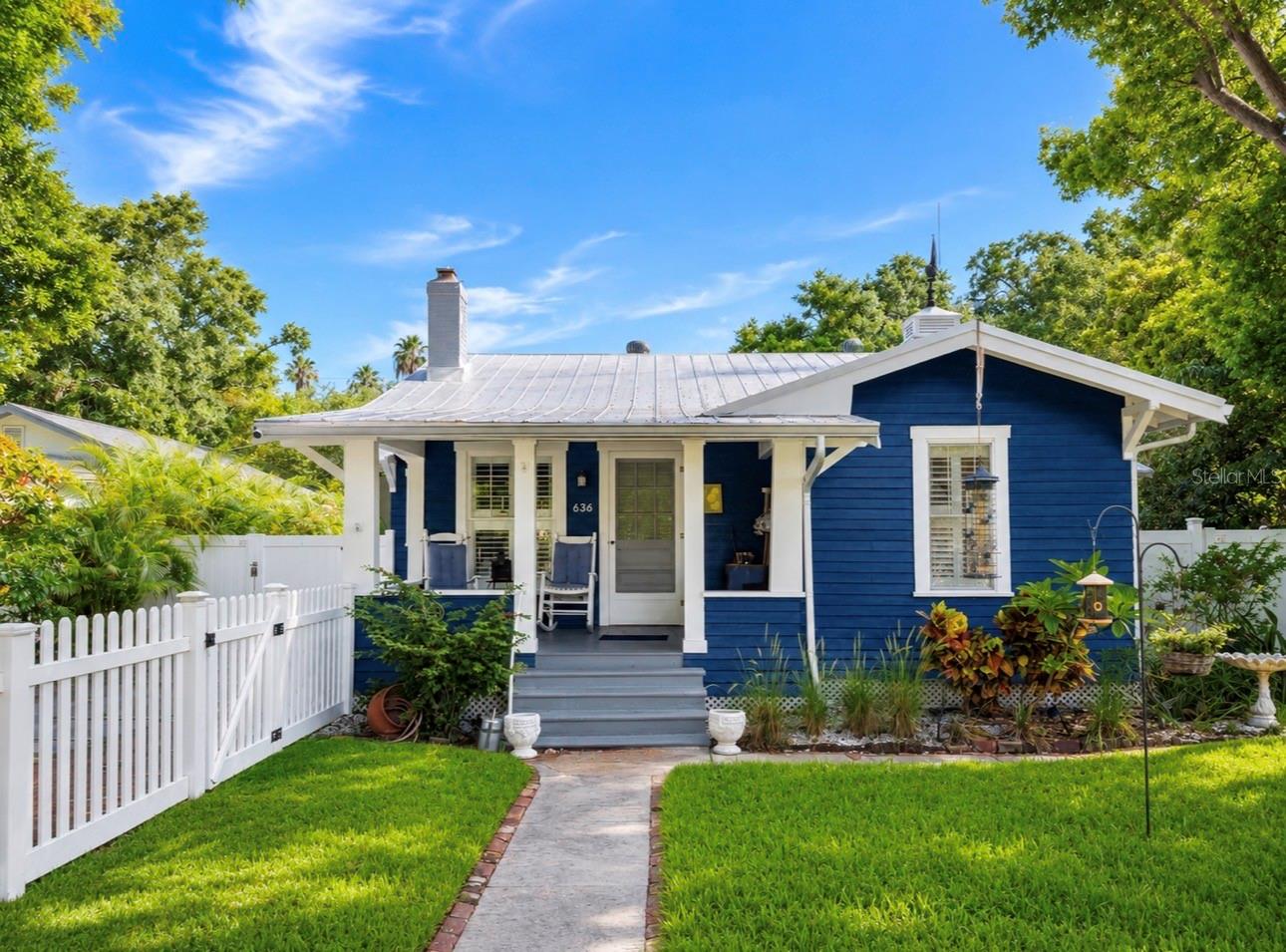 Coming Soon – One of Downtown Dunedin’s Most Exceptional Properties!Welcome to 636 Wilkie Street, a truly one-of-a-kind property nestled on the iconic brick streets in the heart of Downtown Dunedin. Combining timeless character with modern luxury, this rare offering features a beautifully restored 1916 bungalow with just over 1,600 square feet of heated living space, a newly constructed(2017/2018) detached two-car garage with a fully appointed accessory dwelling unit (ADU) that is an additional 610 sq feet of living space and an incredible backyard oasis highlighted by a newer heated pool and spa designed for year-round Florida living.The main home 3 bed 2.5 bath showcases all the charm of the early 1900s while offering today’s most desired updates. You’ll fall in love with the stunning kitchen featuring quartz countertops, hardwood floors, and a seamless blend of historic character and contemporary finishes. An expansive addition includes a luxurious primary suite with a beautifully updated bathroom, two additional spacious bedrooms, and 2.5 bathrooms, creating the perfect balance of historic charm and modern functionality.Step outside and you’ll discover an entertainer’s dream. The expansive deck overlooks the stunning new heated pool and spa, complete with a natural gas pool heater, a custom tiki hut with bar seating, lush outdoor entertaining space, a generous side yard, and a large storage shed. The detached two-car garage is topped by an exceptional ADU, ideal for multigenerational living, visiting guests, a private home office, or as an income-producing rental. Alley access behind the property provides convenient entry to the garage.This home is loaded with valuable upgrades, including natural gas service with a tankless water heater, a natural gas range, and a natural gas pool heater. Additional improvements include a 50-year metal roof installed in 2019, newer air conditioning systems 2024/2026, newer hurricane-impact windows throughout much of the main home, and a fully hurricane-rated garage and ADU, providing exceptional peace of mind.Located just a short stroll or golf cart ride from vibrant Downtown Dunedin, you’ll enjoy award-winning restaurants, breweries, boutique shopping, waterfront parks, marinas, the Pinellas Trail, and countless community events—all just moments from your front door. Not in a flood zone and fully fenced in yard with white vinyl fence! Properties like this rarely become available. Offering historic charm, modern luxury, a spectacular new pool and spa, an income-producing ADU, and one of the best locations in Downtown Dunedin, this is truly a once-in-a-lifetime opportunity.Coming soon, with additional interior photos to be released shortly. Schedule your private showing before this exceptional property is gone!