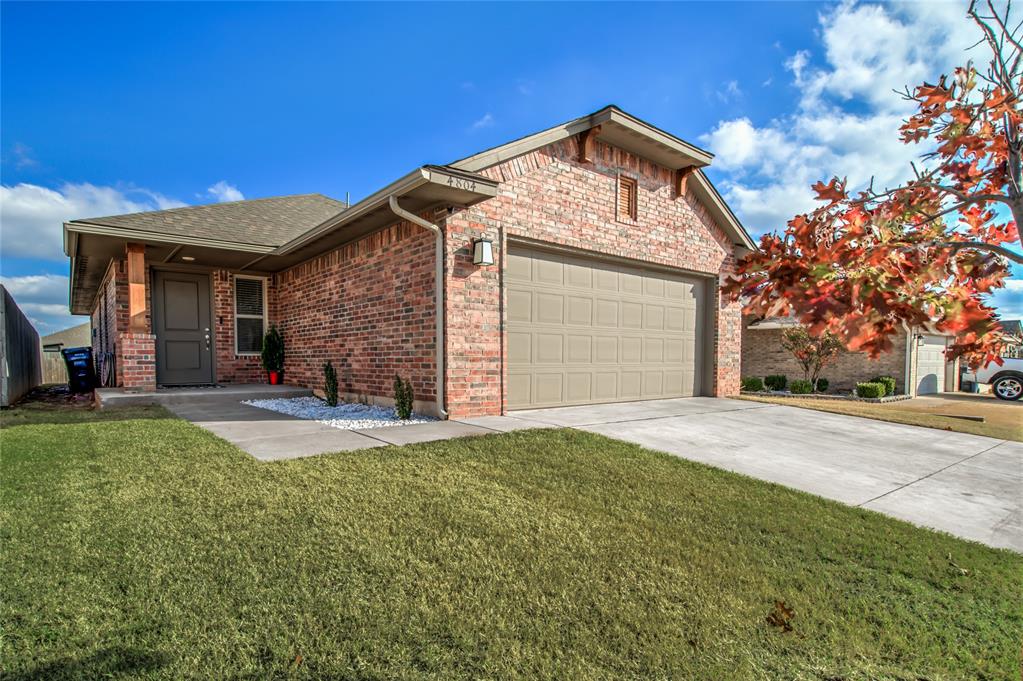 Welcome to your "Better than New" home in the Mustang School District! This beautiful home was built in 2022, and the many seller upgrades include: custom blinds, privacy fence, garage door opener, tankless hot water system, modern light fixtures, and sleek hardware that finish off the kitchen and bathrooms perfectly! The Living/dining is an open-concept lifestyle, perfect for entertaining and gatherings. The main living space features modern wood-look tile flooring, while plush carpeting adds comfort and warmth to the bedrooms. The kitchen features modern cabinetry, subway tile backsplash, Samsung stove with 4 burners /built-in griddle, Samsung refrigerator, and a large quartz topped island that overlooks the dining and living areas. The primary bedroom has a full en-suite bathroom, and a spacious walk-in closet. There are two additional well-appointed bedrooms, and a second full bathroom. Additional features include a convenient two-car garage and energy-efficient systems, ensuring both comfort and sustainability. Residents of this vibrant neighborhood enjoy access to top-notch amenities, including a clubhouse, gym, pool, and playground. Whether you're looking to stay active or relax with friends, there's something for everyone. Book a showing today!