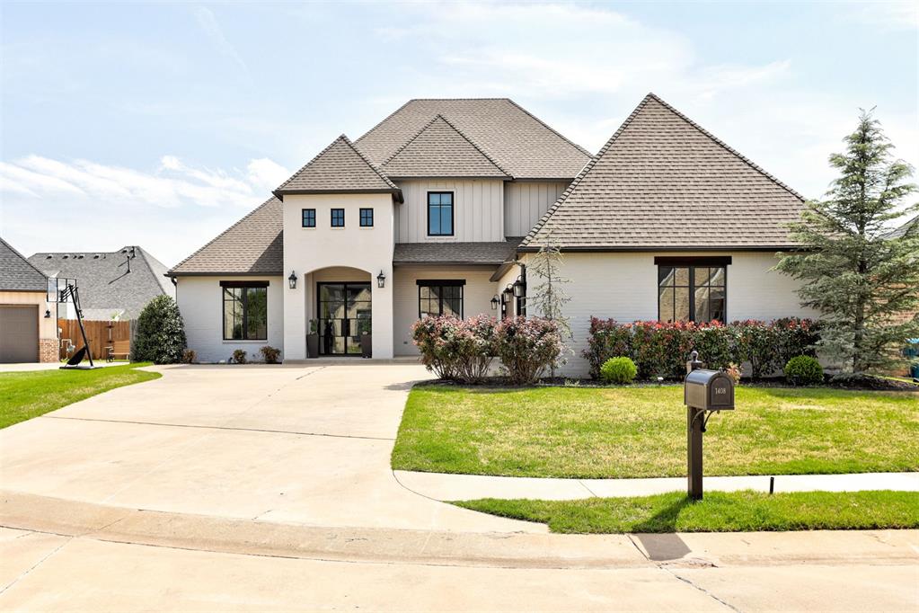 Experience refined living in the highly sought-after Twin Bridges in Edmond. This exceptional 4-bed, 3.5-bath residence blends timeless elegance with modern comfort, all set within one of Edmond’s premier neighborhoods known for its scenic surroundings, community amenities, and convenient location.From the moment you arrive, the grand double glass doors make a striking first impression. opening to a light-filled interior defined by soft, contemporary tones, light wood finishes, and meticulous attention to detail throughout. A private study w/custom built-ins offers a sophisticated workspace, while the main living area has a beautiful fireplace & effortless flow into the gourmet kitchen.Designed for both entertaining and everyday luxury, the kitchen features an expansive island, a stylish coffee & wine bar complete w/built-in wine & beer refrigeration, and an oversized walk-in pantry. The home also offers a bright formal dining space along with a charming breakfast room, providing versatile gathering areas filled with natural light.The primary suite serves as a true retreat, complete with automatic room-darkening shades, dual oversized walk-in closets, and a spa-inspired bath featuring a jetted soaking tub & a large walk-in shower.Upstairs, a massive bonus room creates the perfect setting for a media room, game space, or private lounge. Additional highlights include a spacious laundry room w/abundant storage, a functional mudroom just off the 3-car garage, and thoughtfully designed spaces throughout.Step outside to a covered patio with a cozy fireplace–ideal for year-round outdoor living and entertaining.Located in Twin Bridges, residents enjoy access to neighborhood amenities such as a community pool, clubhouse, fitness center, & scenic walking trails, all while being just minutes from top rated Edmond schools, shopping, and dining.This home offers an exceptional opportunity to enjoy elevated living in one of Edmond’s most desirable communities.