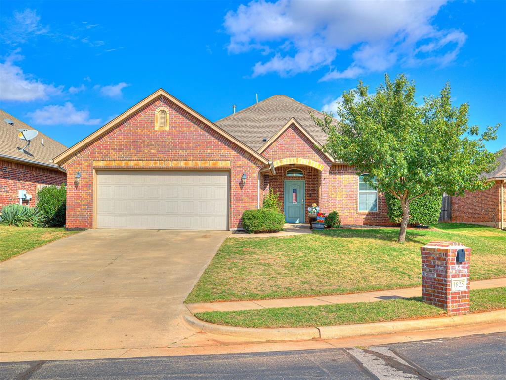 This 3-bedroom, 2-bathroom traditional home is a hidden gem in Edmond!  Located in Kimberly Crossings gated community, it's tucked away on a quiet cul-de-sac and easy walking distance to the park.  Built in 2014 and well maintained, it offers 1,759 sq ft of bright, functional living space. The living room is centered around a cozy gas-log fireplace and has elegant flooring. The kitchen comes fully equipped with premium built-in appliances and ample storage.  When it's time to relax you can retreat to the primary suite or step outside to your private outdoor oasis, featuring a  large covered back patio. Perfect for morning coffee or entertaining friends.  HOA dues cover entry gate, greenbelt and park maintenance. Enjoy unbeatable privacy and peace of mind just minutes from top-tier Edmond shopping, dining, and highly rated schools. Schedule your private tour today!