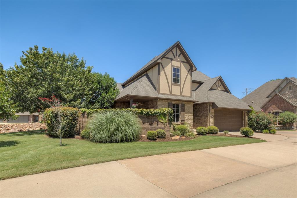 Nestled in a private quiet cul-de-sac in one of Edmond’s most sought-after gated communities, this immaculate and meticulously maintained former model home offers the perfect blend of luxury, comfort, and low-maintenance living. From the moment you arrive, you’ll notice custom touches throughout—from beautiful hardwood floors to designer finishes that elevate every space. On the first floor you have the primary suite along with a versatile study/bedroom that provides the perfect work-from-home setup and includes a private door to a secluded patio and gated brick/stone-walled courtyard—ideal for quiet mornings or evening relaxation. Upstairs includes 2 bedrooms and a dedicated theater room complete with a 10-foot screen and premium equipment, creating a true cinematic experience in your own home. Enjoy peace of mind with a new roof (2020) and the convenience of HOA-covered amenities including gated entry, front and back lawn maintenance, a sparkling community pool, elegant clubhouse, well-equipped fitness center, and a beautiful pond perfect for evening strolls. This low-maintenance luxury home truly has it all—privacy, style, and location—set within a quaint, friendly neighborhood just minutes from shopping, dining, and top Edmond schools. Don’t miss this rare opportunity—schedule your private showing today!