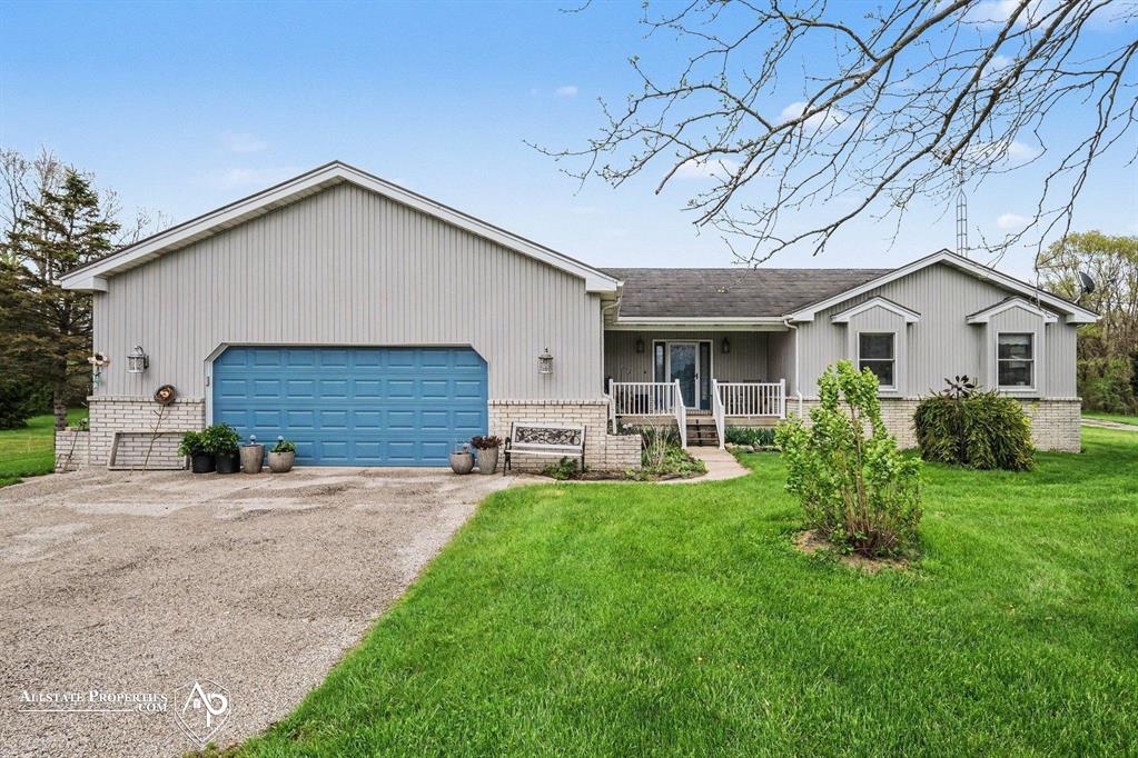 If you dream of rolling green acres, wide-open air, and a natural pond under starry skies, this beautiful ranch is the property for you. It features a spacious walk-out basement that is currently empty and waiting for your fresh ideas. This property truly has it all, including a 30 x 60 pole building with cement floors and electricity. The building includes a separate office with an electric heater, a 12' x 12' garage door, and a side rolling door measuring 7' high by 9' wide. Enjoy the beauty and serenity of this incredible setting with nothing but nature surrounding you! This is the most beautiful natural setting ever! You will see Mother Nature with deer, ducks, rabbits, etc., and Spring also has the gorgeous beautiful colors full with trees of every kind throughout acreage. You won't be disappointed!!