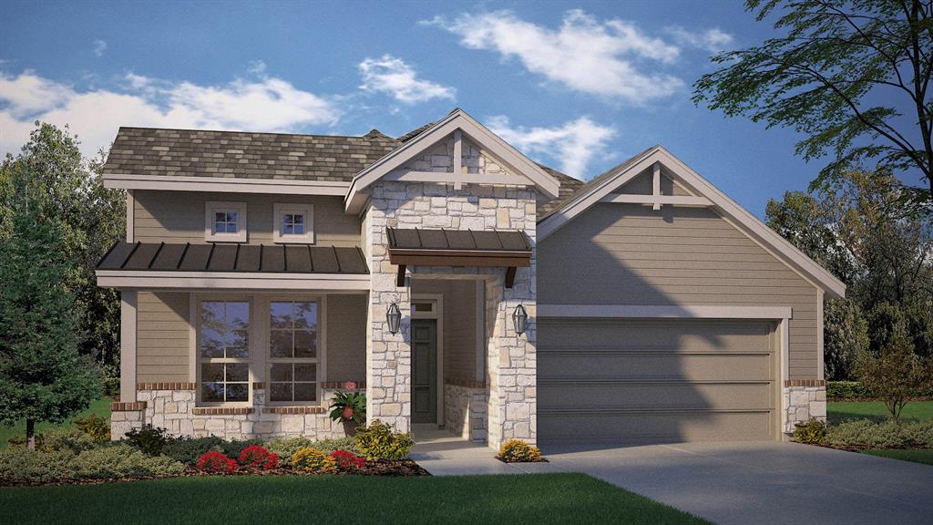 New and now selling! D.R. Horton America's Builder since 2002 is now selling in the new master planned community Treeline in Justin and Northwest ISD! The Cottonwood plan is a single-story home that offers 4 bedrooms, 2 bathrooms and approx 2,008 sq. ft. of living space. As you enter the foyer, you'll pass two secondary bedrooms and a spacious secondary bathroom. A short hallway off the foyer leads to the mud room and the fourth secondary bedroom. Next, you'll enter the kitchen which features stainless steel appliances with gas cooking range, granite or quartz countertops, butler pantry and a corner walk-in pantry. The large kitchen island overlooks the dining & living rooms with plenty of natural lighting. There's a convenient computer desk nook off the living room. The dining room leads out to the large, covered patio. The private main bedroom suite is located off the living room and features a walk-in closet, linen closet and a large walk-in shower with seat and ceramic tile surround. Additional features include tankless water heater; RevWood flooring at Entry, Hallways (per plan), Kitchen-Breakfast, Living Room, Utility and Bathrooms; and full yard sod, landscaping and irrigation. The Blanco includes the AMERICA'S SMART HOME base package.  Using one central hub that talks to all the devices in your home, you can control the lights, thermostat and locks, all from your cellular device. Located just off FM 156 and 407 in Justin, this community is within easy reach of major highways, making commuting a breeze. The resort-style pool, The Treehouse Hideaway, pickleball courts, an amenity center, an amphitheater, and a food truck park will soon be available for residents to enjoy.