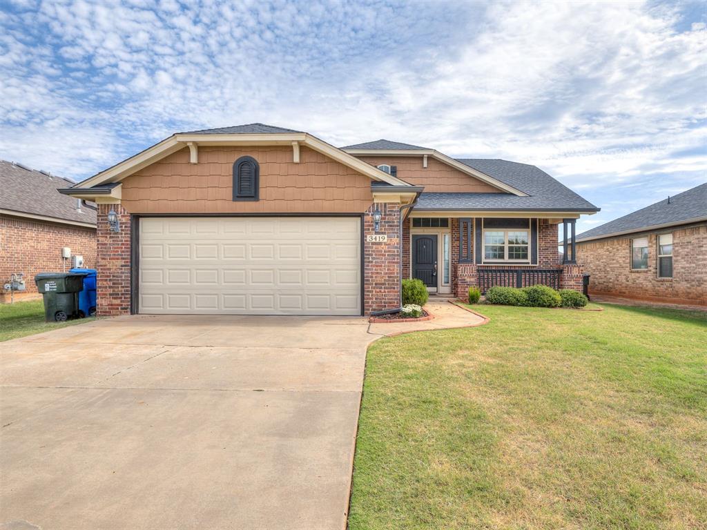 As the leaves change and the holidays approach, this stunning home offers the perfect backdrop for entertaining, relaxing, and celebrating the season in style! Discover this beautifully maintained 3-bedroom, 2-bath home built by Ideal Homes, located in the highly desirable Greenleaf Trails community of Norman. Thoughtfully designed with a split floorplan, this home offers the perfect balance of privacy and functionality.
Step inside to a bright and inviting living space accented by custom window shutters and an open layout that flows seamlessly into the dining area and kitchen. The U-shaped kitchen features ample counter space, a generous pantry, and large window ledge for plants or decor. The primary suite is tucked away for added privacy and features a spacious walk-in closet and ensuite bath with dual vanities. A secondary bedroom nearby provides a flexible option for a nursery, home office, or guest room, while a third bedroom on the opposite side of the home offers its own private retreat for guests or family members. Outside, enjoy a large extended driveway ideal for extra parking or kids’ play space and a low-maintenance yard that’s just the right size for relaxing weekends. 

Neighborhood residents enjoy access to walking trails, playgrounds, and scenic green spaces, all while being minutes from Norman’s best shopping, dining, schools, and easy highway access. Whether you’re a first-time buyer or looking to downsize without compromise, this home offers the perfect blend of comfort, community, and convenience. Call today for your private tour!