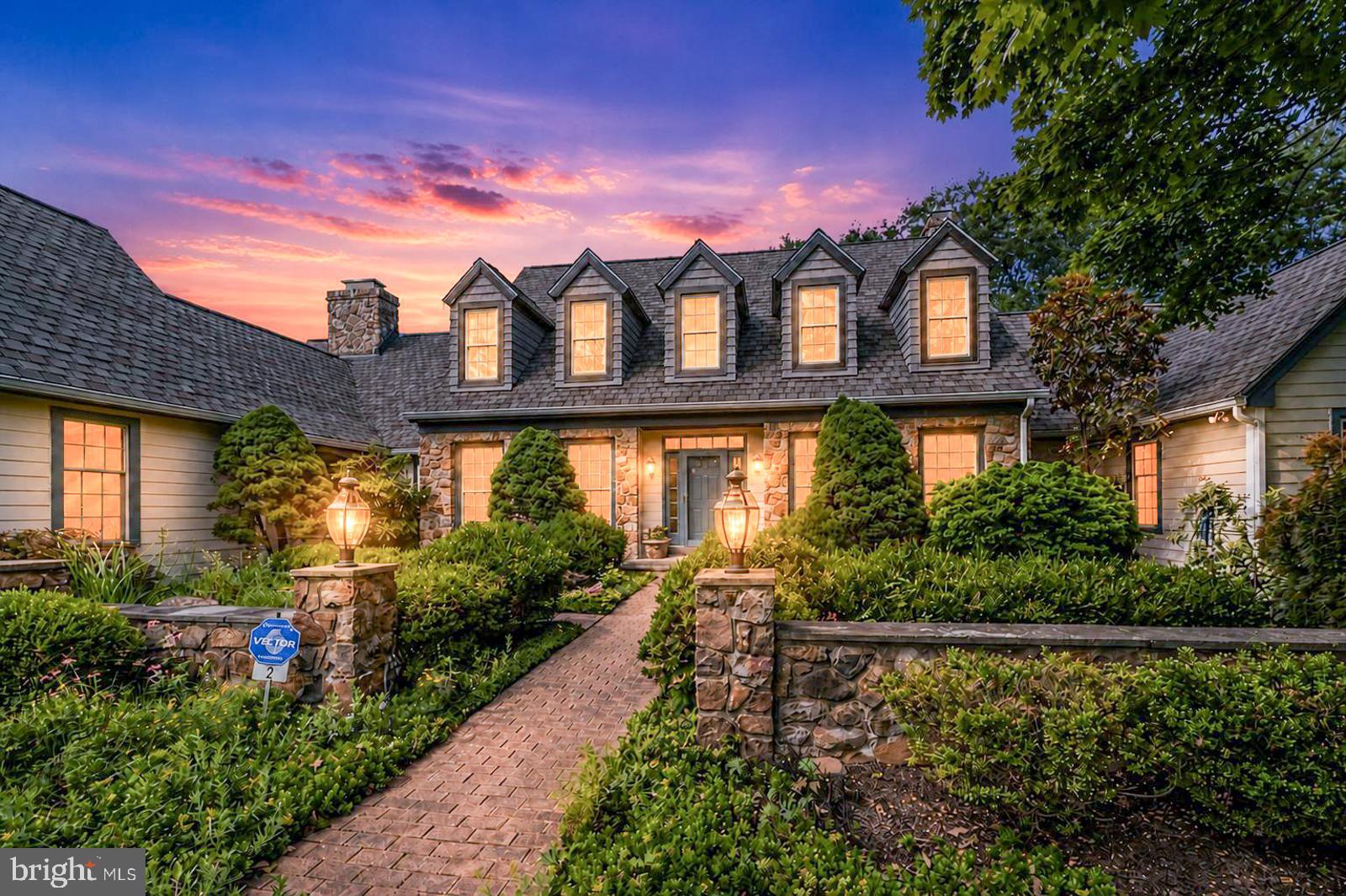 Classic Elegance and Country Estate Living in Radnor Hunt. Welcome to your private sanctuary in the heart of Radnor Hunt. Set on four breathtaking acres, this classic four bedroom 3 1/2 bath traditional residence offers an exceptional blend of grand entertaining spaces, serene everyday comfort, and pastoral charm with 4,936 above ground square feet.    From the moment you arrive via the sweeping circular driveway, the home's timeless curb appeal and three car garage set a gracious tone.   Enjoy the ultimate luxury of a spacious first floor main bedroom with a fireplace  featuring an expansive bath with his and her walk in closets.     You are greeted by the two story foyer which opens to a grand livingroom with a fireplace  overlooking the patio, pool  and mature landscaping. The  first floor office with built ins provides a quiet, refined setting for working from home. The heart of the home is the magnificent family room anchored by a stunning built-in fireplace perfect for cozy evenings. Nearby is the oversized eat in kitchen with an island perfect for entertaining. Transition seamlessly from indoor living to the outdoors in the light filled sunroom, offering peaceful views of the sprawling acreage. A first floor laundry room adds exceptional daily functionality. The Greenhouse is ideal for gardening enthusiasts looking to cultivate year round.   A horse lover will enjoy the two stall barn located near Radnor Hunt which is ideal for equestrian pursuits.   This is a rare opportunity to own a timeless estate in one of the area's most coveted locations.