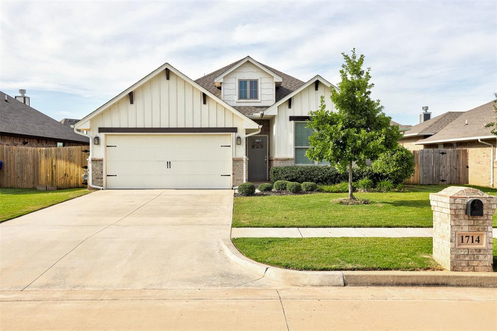 Welcome to 1714 Logans Way in Norman, where comfort, functionality, and peace of mind come together in a desirable location! Step inside to an inviting living area filled with natural light, creating a warm and welcoming space for relaxing or entertaining. The open layout flows effortlessly into the kitchen and dining area, offering ample cabinet and counter space to make everyday living both convenient and enjoyable.The primary suite provides a private retreat with an en-suite bathroom and generous closet space, while the additional bedrooms offer flexibility for family, guests, or a home office. A thoughtfully designed floor plan ensures comfortable living with spaces that fit a variety of lifestyles.Step outside to a fully fenced backyard, providing privacy and plenty of room for children, pets, outdoor entertaining, or simply unwinding after a long day. For added security and peace of mind, the home also includes a storm shelter, an invaluable feature during Oklahoma's storm season.Conveniently located near shopping, dining, parks, schools, and the University of Oklahoma, this home offers the perfect combination of comfort, convenience, and desirable amenities.