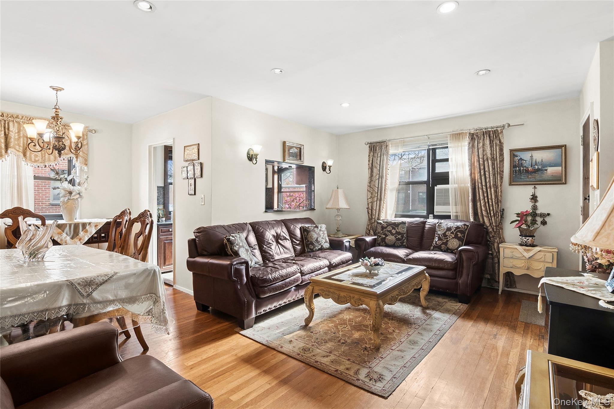Bright corner 1-bedroom co-op in the heart of Whitestone with a layout that truly maximizes space and lives larger than expected. Features a sun-filled, open living and dining area with hardwood floors and recessed lighting, an oversized bedroom, and a windowed kitchen with granite countertops and stainless steel appliances (updated 2015), along with an updated bath. Rare bonus: in-unit washer/dryer (1 year old). Maintenance of $1,050 includes all utilities. Ideally located near the Whitestone Expressway and Cross Island Parkway. Enjoy close proximity to Francis Lewis Park, Powells Cove waterfront, and Little Bay Park, along with nearby Whitestone Village and vibrant Bayside offering the perfect blend of comfort, convenience, and lifestyle. All information is deemed accurate, but not guaranteed, buyer to verify