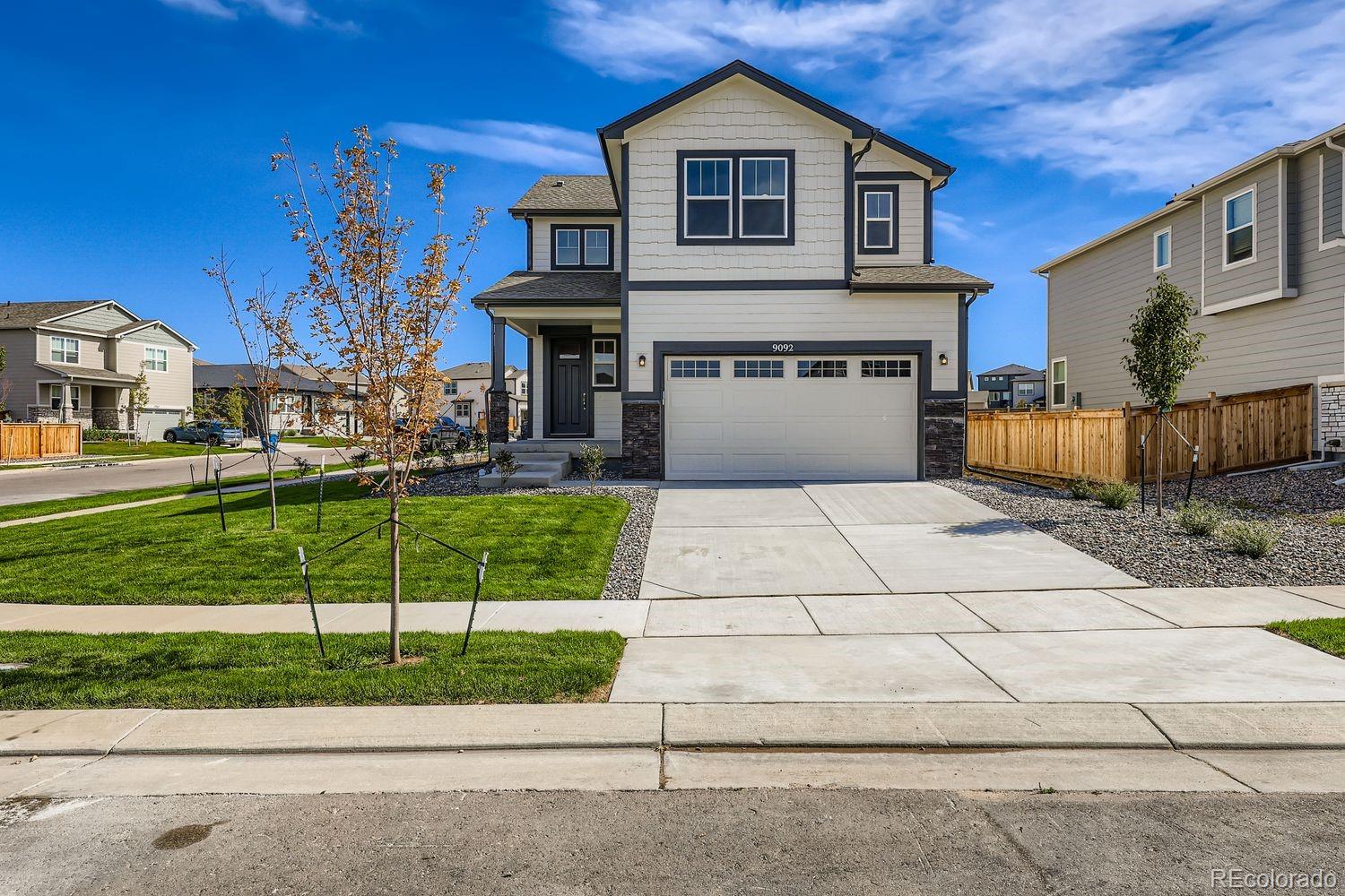 Available NOW! Be one of the first to buy in our newest community, Murata Farms!  The Willet is a charming 2-story home with an unfinished basement.  Welcome to this beautifully designed plan offering over 2,500 square feet of thoughtfully crafted living space.  This 3-bedroom, 2.5-bath residence blends style and comfort, making it perfect for entertaining.  This bright and open floorplan is highlighted by elegant quartz countertops throughout the kitchen and bathrooms.  The main level features a welcoming living area, a spacious kitchen with a gas range and premium finishes and walk in pantry.   Upstairs you'll find 3 generously sized bedrooms including an Owner's suite with walk in closet and private bath.  Photos are representative only - the actual home may vary.