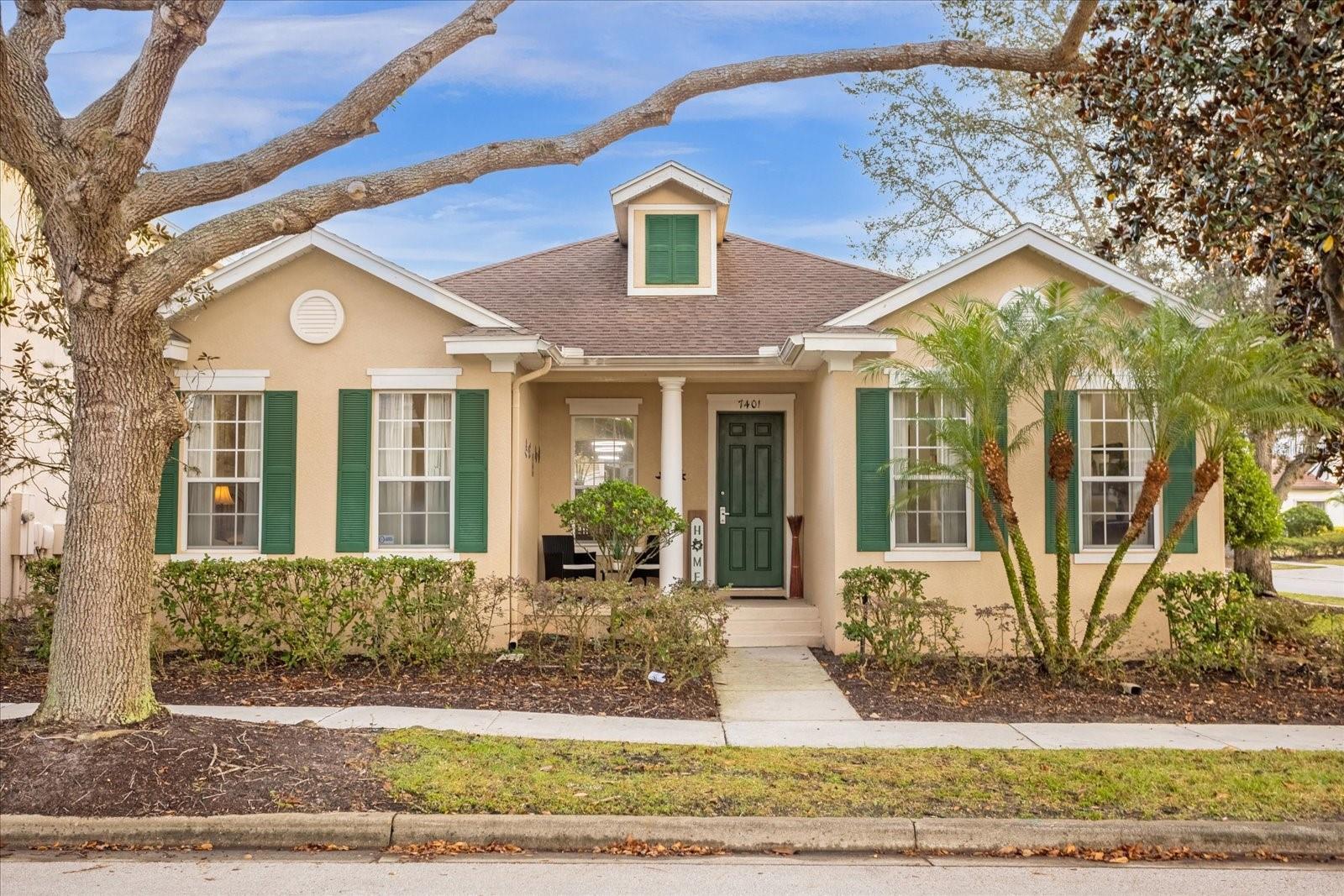 Under contract-accepting backup offers. **Reunion club membership available** Welcome to the renowned guard gated, golf community of Reunion Resort! Nestled in the Homestead sub community of Reunion sits this quaint 3 bed 2.5 bath home, positioned perfectly on a beautifully landscaped corner lot. This home Features an open/split floorpan, making this home ideal for entertaining. Recently renovated, new laminate wood flooring has been added to the main living area and all bedrooms, the entire interior of the home has also been recently painted, new fixtures have been added, extra recessed lighting was added, and all new appliances have been recently installed in this home. Do you own an electric car? the garage also features a Tesla charging station. Many more upgrades have been made to this home that you will have to see to appreciate. Zoned for short term rental, this home could be used as an income producing vacation home, however this home would also be ideal as a second home or primary residence, as a place where you can create lasting memories with your loved ones. Homestead is a very quiet and peaceful community within Reunion, with Mature Oak trees and beautiful magnolias, its location close to all amenities, and its quiet and peaceful atmosphere, this community in Reunion will make you feel at home. Positioned just steps away from the Reunion Grande, you will have quick access to a variety of dining options, and all of the resort amenities Reunion has to provide. Reunion Resort is positioned with quick access to all the major theme parks, especially Disney World, being Just 2 Exits Away, making Reunion Resort top choice for visitors of all ages. If you are looking to take a few golf swings while on your vacation you can take the challenge on any of the 3 world class championship golf courses, Designed By Arnold Palmer, Tom Watson, And Jack Nicklaus, that Are Located within the gates of Reunion. There Are 12 Pools In The Community, Including a multimillion dollar water park, Complete with a lazy river, splash park for the little ones, tiki bar, & Water Slide. This home is turnkey, With so much to desire, it is now your turn to call Reunion Resort your new home, or home away from home.