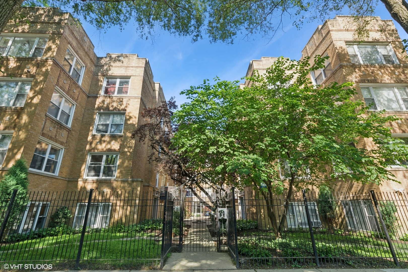 Impeccably maintained 2 bedroom 2 bath top floor condo in a beautiful courtyard building in the heart of Albany Park. This bright and inviting home boasts an east-facing exposure, flooding every room with natural sunlight. The open-concept floor plan offers the perfect blend of entertaining space and functionality. The kitchen features a breakfast bar, maple cabinetry, and sleek granite countertops. Additional highlights include hardwood flooring throughout, central heating and a/c, the convenience of in-unit laundry, and an assigned storage unit in the basement. Enjoy your morning coffee on your private balcony with peaceful views of the tree-lined street. Perfectly situated just two blocks from Jensen Park, six blocks from the Kimball Brown line, and close proximity to all of the beloved eateries and hidden gems of Albany Park. Easy street parking.