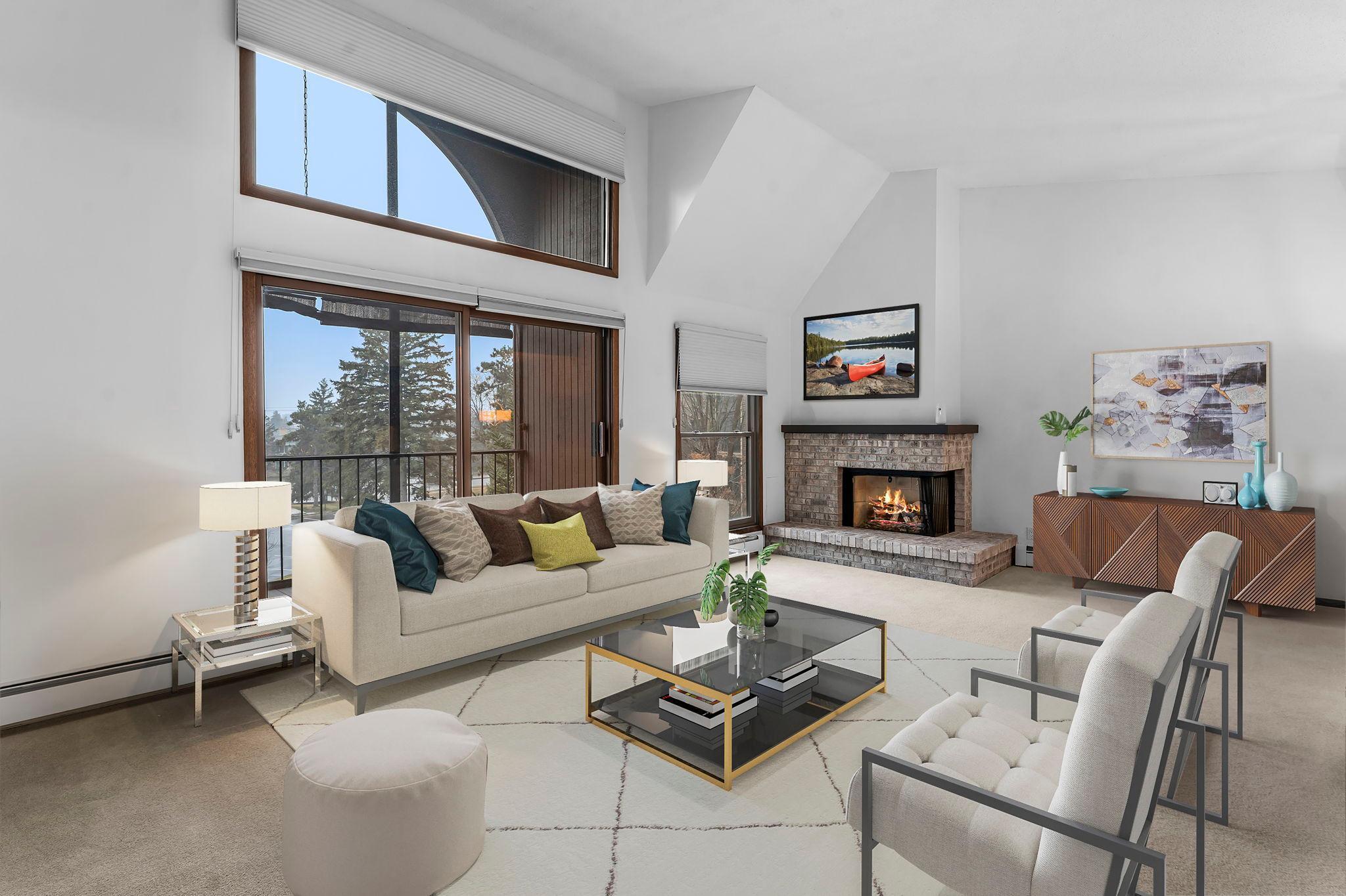 Charming 2-bedroom, 2-bath condo in a well-maintained Bloomington building with an all-inclusive HOA (heat included—owner pays only electricity). Enjoy top-notch amenities: indoor/outdoor pools, hot tub, sauna, tennis & pickleball courts, walking paths, community & party rooms, library, car wash, guest suite, workshop, heated underground parking, and extra storage. Just 5 minutes from Mall of America and 11 minutes to MSP Airport. This south-facing unit features soaring ceilings, a bright living room with gas fireplace, and a 13x5 screened-in deck. The kitchen has ample cabinetry, newer stainless steel appliances, and in-unit laundry. The primary suite offers a walk-in closet with custom built-ins and a private ¾ bath; the second bedroom is spacious with a full bath nearby. Comfort, style, and convenience combine in this thoughtfully appointed condo.