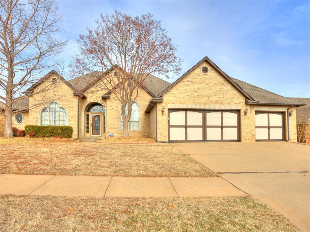 Welcome Home!  The home located at 5301 NW  119th Street in the Glenhurst addition truly exudes elegance.  From the moment you walk in, the attention to detail is obvious.  Upon entering, you will notice the beautiful custom tile in the entrance as well as the hand scraped hard wood floors in the office to the left.  The office also features nice custom built in cabinets.  The living area is oversized and has a nice fireplace for a focal point.  The floorplan is split with the primary suite separate from the other bedrooms.  The primary suite is incredibly spacious and has a separate sitting area with its own gas fireplace.  The primary suite also has an oversized bathroom with both a walk-in shower and jacuzzi tub that flows directly into the walk-in closet.  For those stormy nights, a flat safe is conveniently located in the garage.  Landscaping maintenance is a breeze with the front and back sprinkler system.  Please call or message to schedule a showing today!