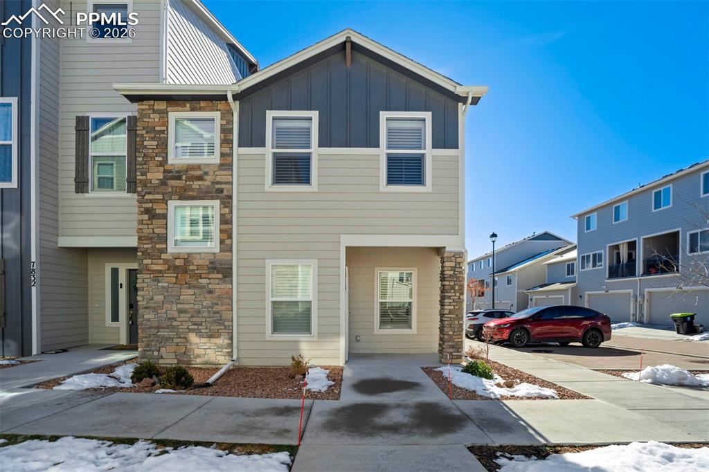 Upgraded two-story townhome that is like NEW. The main level features an open kitchen with pantry, brand-new appliances and gas range, open to the living and dining areas. A lot of upgrades to include plantation shutters, upgraded tile flooring, closet organizing systems and more. Upstairs offers three bedrooms, including a primary suite with large walk-in closet. Convenient upstairs laundry with washer and dryer included. The finished two-car garage includes epoxy flooring. Home also features an assumable loan. Contact listing agent for details. Come take a look, we think you will love it!