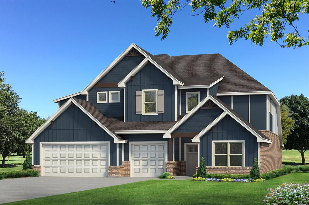 This Korbyn Bonus Room floor plan includes 3,895 Sq Ft of total living space, which includes 3,625 Sq Ft of indoor living space and 270 of outdoor living space. There is also a 690 Sq Ft, three-car garage with a storm shelter installed. This truly spectacular home offers 5 sizeable bedrooms, 4 full bathrooms, a half bath, 2 covered patios, an In-Law/guest suite, a mud area, a utility room featuring a utility sink, and a generous bonus room. Pass the covered front porch and the dual height entry lies the ultimate floor plan. The great room embraces wood-look tile, a spectacular cathedral ceiling with a crows feet detail, a ceiling fan, a luxurious 3-panel sliding door with a 4' back patio extension, and a center gas fireplace surrounded by our stacked stone detail. The great room opens to the kitchen, which boasts an oversized center island with a trash can pullout, custom-built cabinets to the ceiling, 3 CM countertops, a HUGE walk-in pantry, stainless steel appliances, including double ovens and a 5-burner cooktop, adorning tile backsplash, stunning pendant lighting, and ample storage opportunities. The secluded primary suite features windows, our cozy carpet finish, a ceiling fan, and our sloped ceiling detail. The outstanding primary bath features a European walk-in shower, a separate sink vanity concept, a free-standing tub, a private water closet, & TWO primary walk-in closets. Bedroom #2 lies towards the front of the home and spotlights an In-Law/guest suite set up with a walk-in closet included. The second level holds the generous bonus room, a full bath, a Jack and Jill bathroom set up, and bedrooms #3, #4, and #5. Outdoor living proudly supports a corner wood-burning fireplace, a gas line for your grill, and a TV hookup. Other amenities for this stellar home include a tankless water heater, an air filtration system, a fresh air ventilation system, and so much more!