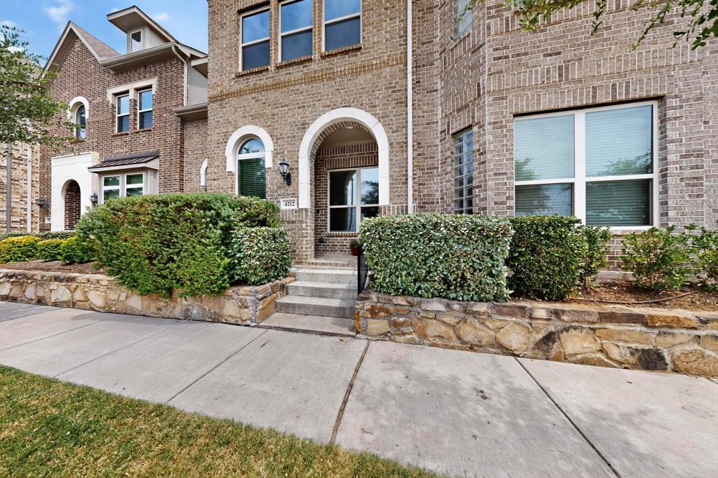 PRIME RIVERWALK LOCATION! This STUNNING home faces the water and is loaded with UPGRADES—ENGINEERED HARDWOOD floors, UPGRADED LIGHTING & BATHROOM FIXTURES, GRANITE COUNTERTOPS, and even a “SMURF” in-wall conduit for clean TV setups, ensuring a clutter-free look. The OPEN-CONCEPT kitchen shines with STAINLESS STEEL APPLIANCES, PENDANT LIGHTING, a WALK-IN PANTRY, and convenient ABOVE-CABINET STORAGE.  An OFFICE which faces the Riverwalk and a HALF-BATH also adorns the downstairs space.  Upstairs, the spacious PRIMARY SUITE offers a beautiful view of the river, an ENSUITE with DOUBLE SINKS, a separate shower & tub, and a large WALK-IN closet.  The 2 secondary bedrooms are also spacious and share an ENSUITE, complete with DUAL SINKS and a SHOWER-TUB combo. An upstairs BONUS FLEX ROOM offers endless options—a second office, gym, playroom, or media space!   This thoughtfully-designed home also includes a 2-car GARAGE with 3 HANGING CEILING RACKS for extra storage.  This home blends modern upgrades with everyday comfort, offering an unbeatable location with SCENIC VIEWS and WALKABLE ACCESS to dining, shops, and entertainment—this is Flower Mound living at its BEST!