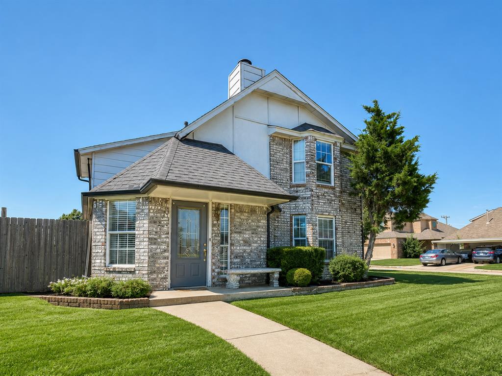 Aggressively priced and packed with value, this spacious Moore home offers nearly 1,900 sq. ft., 5 bedrooms, 2 bathrooms, and a desirable corner lot location. Previously marketed at a much higher price, this home is now positioned as a standout opportunity for buyers wanting more space, more flexibility, and a strong price per square foot.Step inside to an open living area with soaring ceilings, skylights, great natural light, and a cozy fireplace. The kitchen features quartz countertops, painted cabinetry, and a 5-burner gas cooktop, blending modern updates with everyday function. The main-level primary suite includes an updated en suite bath with dual sinks, refreshed cabinetry, updated shower doors, and generous storage.Upstairs, you’ll find luxury vinyl plank flooring, additional spacious bedrooms, large closets, and an updated guest bath. The converted garage adds flexible bonus space that can serve as a 5th bedroom, office, game room, media room, workout area, or second living space.Enjoy a fenced backyard with a covered patio, large wood deck, and extra privacy from the corner lot setting. Additional features include no carpet, updated showers, newer hot water heater, storm shelter, and roof replaced in 2015.Conveniently located just west of I-35 near shopping, dining, entertainment, and a nearby school within walking distance, this move-in-ready home delivers size, updates, location, and value at an aggressive price. A must-see for buyers looking for more home for the money in Moore.