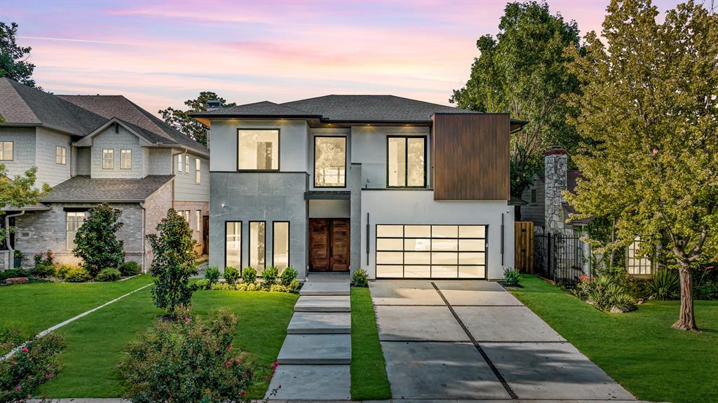 Experience luxury living in this one-of-a-kind 5-bedroom, 5-bathroom modern home, where thoughtful design and high-end finishes define every space. Nestled on a picturesque, tree-lined street in one of East Dallas’s most desirable neighborhoods, you’re just a short walk to parks, dining, and local favorites.Step inside to white oak hardwood flooring throughout and soaring ceilings anchored by custom chandeliers. The open-concept layout highlights a show-stopping floating staircase with glass railing and LED lighting, complemented by Quaker windows and doors that flood the home with natural light.The chef’s kitchen features quartz countertops with a waterfall island, a full butler’s pantry, and top-of-the-line Thermador commercial appliances. Smart home technology and built-in surround sound elevate functionality, while custom flush cabinetry, designer tiles, and sleek hardware showcase exceptional craftsmanship.The spacious primary suite is conveniently located on the first floor, offering a luxurious retreat with a spa-inspired bath and a custom walk-in closet. Upstairs, an oversized game room with a built-in bar provides the ultimate entertainment space.Outdoors, enjoy a custom swimming pool surrounded by low-maintenance turf, perfect for relaxing or entertaining.This home is truly unmatched in detail, design, and location—modern living at its finest in the heart of East Dallas.
