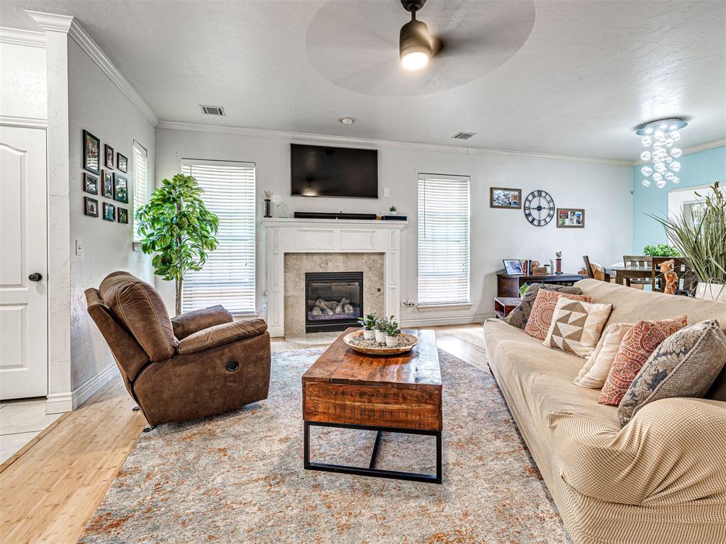 Welcome to this 3 bed, 2 bath home in the gated Renaissance Crossing addition in Moore.  This home offers a comfortable open layout that features a dedicated office, beautiful sunroom perfect for your morning coffee, and a large back deck with a pergola that’s great for relaxing or entertaining. The spacious primary suite features an ensuite bathroom, with a large walk-in closet and each additional bedroom offers plenty of space for family, guests, or hobbies.  Conveniently located close to shopping, restaurants, and highway access while still offering the privacy of gated living.  Schedule your showing today!