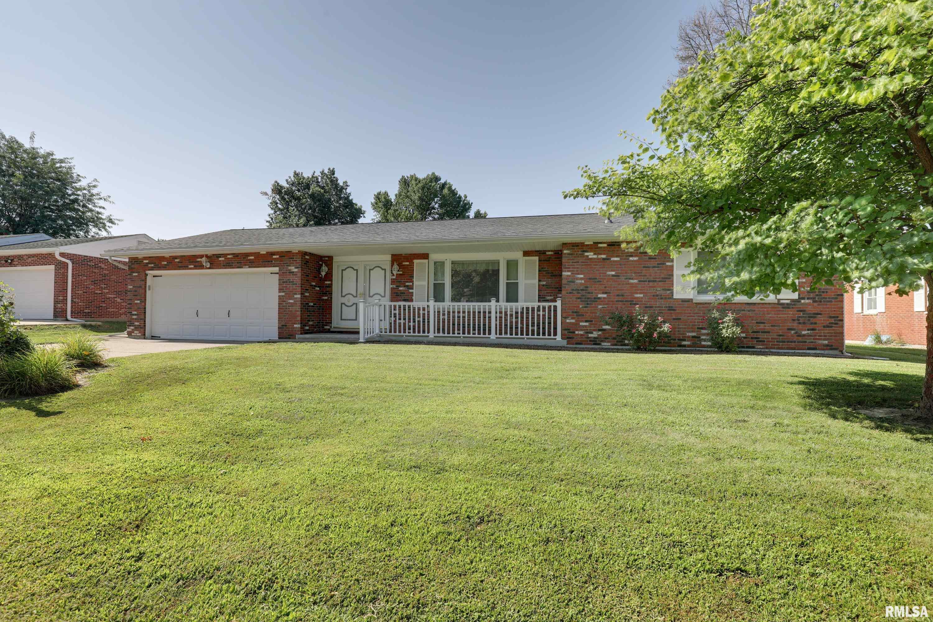 This solid brick ranch has been completely remodeled in 2014, and sits on a beautifully fenced 0.21 acre lot in a wonderful south side subdivision. Offering over 2000 sq ft on the main level with 3 bedrooms and 2 fully renovated baths, this home blends timeless brick construction with thoughtful modern updates throughout.  Inside, you’ll find a spacious living room, a formal dining room perfect for entertaining, and an updated kitchen that anchors the heart of the home. The family room addition offers a cozy retreat with a fireplace, while the primary suite impresses with a full bath and an exceptionally generous walk-in closet.   The partially finished basement provides abundant storage and flexible living space, and a poured foundation ensures lasting durability. Outside, enjoy a covered patio ideal for relaxing or entertaining, all within the privacy of a fenced yard. A two-car attached garage adds everyday convenience, and a brand-new roof (2024) means peace of mind for years to come. Move-in ready and meticulously maintained, this one checks every box!