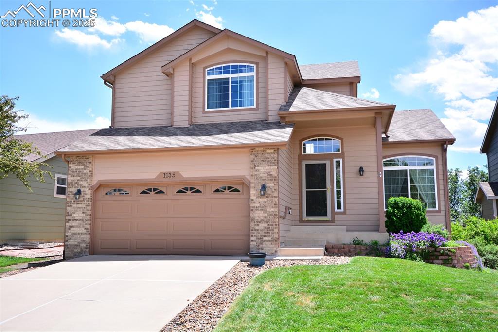 Welcome to this charming 3-bedroom, 2.5-bath home with a 2-car attached garage, nestled in a highly desirable neighborhood. Step inside to a warm wood floor entry that leads to a carpeted living room and formal dining room. The spacious eat-in kitchen features a breakfast bar and walks out to a large newer Trex composite deck—perfect for outdoor gatherings. Enjoy relaxing in the inviting family room with a cozy fireplace. The main level also includes a laundry room and a mudroom with built-in seating for added convenience. Upstairs, the generous master suite offers a walk-in closet and an attached 5-piece bath with a soaking tub, stand-alone shower, and dual sinks. Two additional bedrooms and a full bath complete the upper level. Outside, you'll find a fully fenced backyard, ideal for pets, play, or entertaining. This home combines comfort, style, and function—all in a great location!
