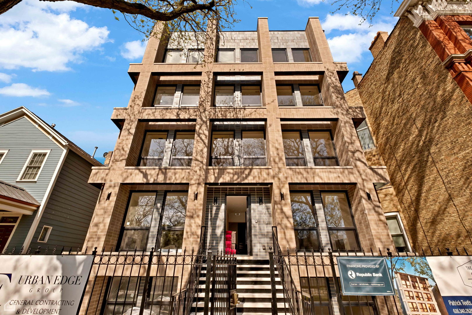 JUST COMPLETED - welcome to The Orchard Collection! This full masonry luxury NEW CONSTRUCTION 5-unit building is located in the leafy heart of Lincoln Park. Built with luxury, transitional finishes, a private outdoor terrace & garage parking. This totally unique FULL FLOOR 3 bed 3 bath SIMPLEX home has an intelligent spacious floor plan featuring two separate living spaces - a gracious bright living room plus a great space for formal dining. The center of the home features a beautiful chefs style kitchen with integrated Sub Zero & Wolf appliances & beautiful two tone custom cabinetry, a huge island with waterfall quartz counters & butlers pantry with a wet bar with wine cooler and additional cabinetry. The kitchen opens to the large family room at the rear which includes a fireplace with built-in cabinetry, and surround sound capabilities. Sliding glass doors open up from the family room to a wonderful covered private terrace, fully paved & includes a gas line, wiring for sound, ceiling fan & recessed lighting.   The bedrooms are tucked away on the opposite side and feature 3 bedrooms, including a luxurious primary suite - with a huge primary bedroom and FULLY BUILT OUT WALK IN CLOSET plus an additional wall closet. The bathroom features large format porcelain tilework, Kohler fixtures, oversized steam shower, super spacious double vanity & stand alone soaking tub. There are 2 other spacious bedrooms and 2 additional bathrooms (1 en-suite).  Other highlights include concrete between units for additional sound insulation, European Windows, professionally built out closets, custom trim & moldings, 8' doors throughout, wide plank white oak flooring, Hansgrohe fixtures and custom quartz & tile work. Unit is completed and ready for move in!