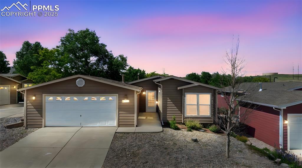 Welcome home to this 3-bedroom, 2-bathroom ranch-style home in The Chateau at Antelope Ridge! True one level living! With laminate hardwood flooring, vaulted ceilings, a gas fireplace, a formal dining area as well as a breakfast nook, and an attached 2 car garage, this home offers both style and comfort in a peaceful setting.

The kitchen is spacious and well appointed, with oak cabinetry, gas range, and stainless appliances.  

The Primary bedroom features a walk in closet, ceiling fan, and an en-suite 5 piece bathroom with large soaking tub, double vanity, and an oversized walk in shower. 

Step outside to enjoy two connected wood deck areas shaded by mature trees, surrounded by side and rear fencing, a perfect spot for entertaining guests or enjoying a quiet morning coffee. Stay cool in the summer with central air conditioning, and rest easy knowing the water heater was replaced in 2016 and the roof will be replaced prior to closing.

Experience the ease of main-level living in this well-maintained home within a leasehold community that offers access to fantastic amenities including a community center, pool, and fitness facilities. The land lease is combined with HOA dues for added convenience.

Located just minutes from Peterson and Schriever AFB, and close to all the shopping, dining, and services along the Powers corridor, this home blends low-maintenance living with a highly desirable location. Don’t miss your chance to see it!