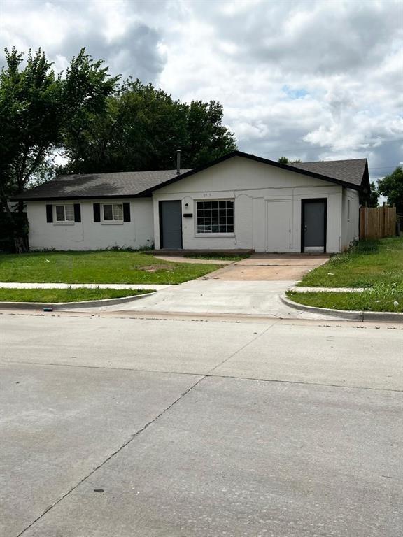 Come check out this home in Moore. 4 bedrooms with 2 full baths. Large primary bedroom with 2 closets and en suite bathroom.  Fresh interior paint and newer carpet. 4th bedroom is a converted garage that has a separate exterior door.  Large fenced-in backyard and easy access location. Updated photos. Tenant just moved out and seller made repairs and repainted.  Great investment property or plenty of rooms for a homeowner.