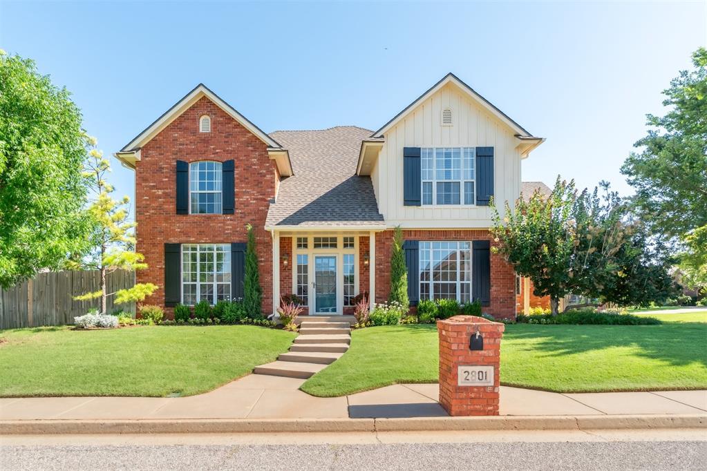 Don't miss this stunning 4-bedroom, 4.5-bath home with a modern cottage design. With 3,700 sq ft, this beautifully maintained residence offers space for every need, ideal for families and entertaining. Enjoy peace of mind with these updates: new roof, guttering, hot water tank, garage doors and paint inside and out! Step into an elegant foyer, leading to flexible formal living and dining spaces. The expansive den is open to a casual dining area and a gourmet kitchen boasting stainless steel appliances, granite countertops, and a generous island. A private back staircase leads to a dedicated office or bonus space. The primary suite features two full bathrooms with walk-in closets. A second primary suite with on-suite offers flexibility for guests or multi-generational living. Bedrooms three and four share a Jack and Jill full bathroom. The neighborhood pool, park, picnic pavilion, and sports court – is right down the street!