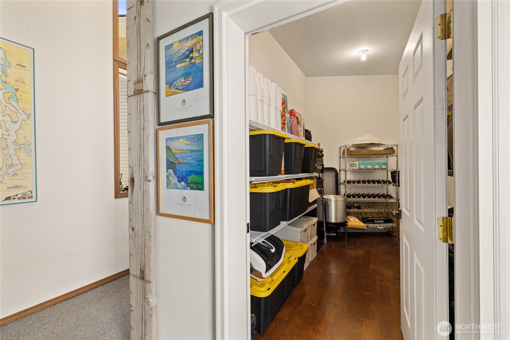 The perfect storage room with plenty of extra space—or transform it into your own private wine room. This space also offers a great lock-off option for storing personal belongings if you plan to use the home as a vacation rental.