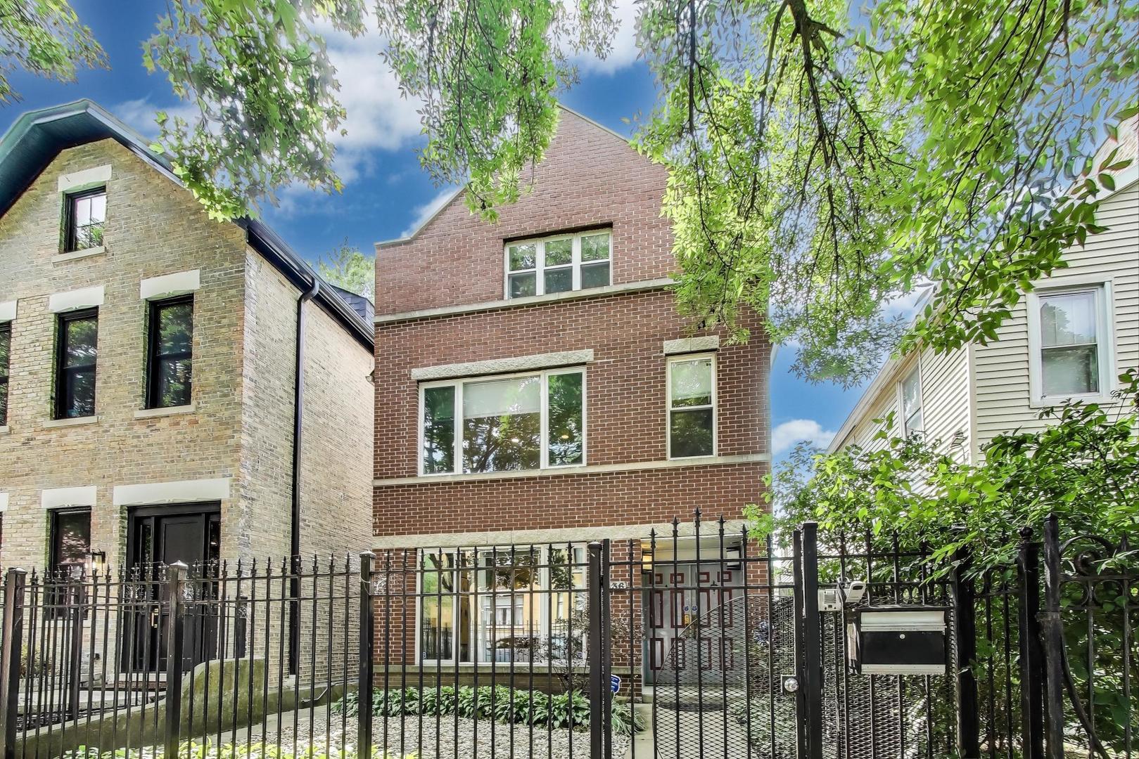 Fantastic value for single family home in Wicker Park Historical District! Three story, 4 bed 3 1/2  bath home with flexible floor plan.  Main level has open living dining space and leads to modern, eat-in kitchen and step down family room extension off rear of home. 2nd level features 3 bedrooms and 2 beautifully updated bathrooms. Large master suite with double walk in closets and walk out deck overlooking yard. Upgraded master bath features separate soaking tub and spa like shower with full tile surround, plus a dual sink vanity. 3rd level is currently massive rec space with a full bath, and allows for future 4th bedroom plus extra office or rec space leading to additional walk out deck with new composite decking.  Unfinished lower level (currently about 6' ceiling height) provides opportunity for future expansion and added value! Detached 2 car brick garage with front and back yard landscaped and hardscaped spaces complete this home. Refinished hardwoods, and fresh painted throughout. All baths have been recently updated, plus newer composite decking on 2nd and 3rd levels. A fantastic opportunity that is move in ready with additional opportunities to expand and add value in the future! Unbeatable, central Bucktown/Wicker Park location! Steps to the 606 and six corners, blue line, Milwaukee/Damen/North Avenue shops, nightlife and restaurants!