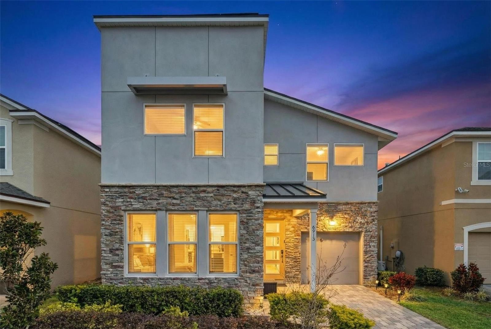Do you enjoy spending so much time in Orlando that you think it may make more sense to own a second home here?  Wouldn't you like to save money on hotels, transportation and meals; and have the ultimate freedom to visit Orlando?  Why not offset the entire cost of owning a home in Orlando by investing in a lucrative home like 8913 Coconut Grove, and one that will generate income while you're not there.....well now you can!  The cost of an investment home in Orlando has never been more affordable than now, and the demand for private residences such as this home is on the rise, year over year.  This fully furnished vacation home is only 20 minutes from Disney World Parks & Resorts and 30 minutes to Universal Studios and the new Epic Universe, and is perfectly equipped for all of your needs while visiting.  With the ability to sleep up to 13 guests, this 6 bedroom, 4 full bathroom home will surely to exceed any of your expectations while enjoying sunny Florida, no matter what the age.  A Jurassic Park themed room with custom built-in bunk beds will surely make any kids vacation be "their best vacation ever", while a custom theater Harry Potter themed media room makes the ideal space to enjoy some Netflix after a long day at the parks.  An open kitchen and dining space are the nucleus to the home, and provide easy access to your private pool and patio.  Enjoy those morning cappuccinos or evening cabernets while you watch the sun fade away with both feet in your new pool....it simply does not get any more "Florida" than that!  Upstairs you'll find the quintessential spot for "gamers", with a massive loft fitted with air hockey, foosball and gaming chairs.  Five more bedrooms are located on the second floor, and you can let your guests choose which kind of vibe that they're in; whether it's Star Wars, Space, Racing or just a modern themed room.....the choices are bountiful!  Solara Resort is a gated community with hotel-like amenities; including multiple pools with beach entry, a surfing simulator, playgrounds, sports fields, walking trails, fitness center, clubhouse and an on-site restaurant & shops. >>GROSS INCOME POTENTIAL UP TO $70,000 +/- | GATED COMMUNITY | PRIVATE POOL | FULLY FURNISHED